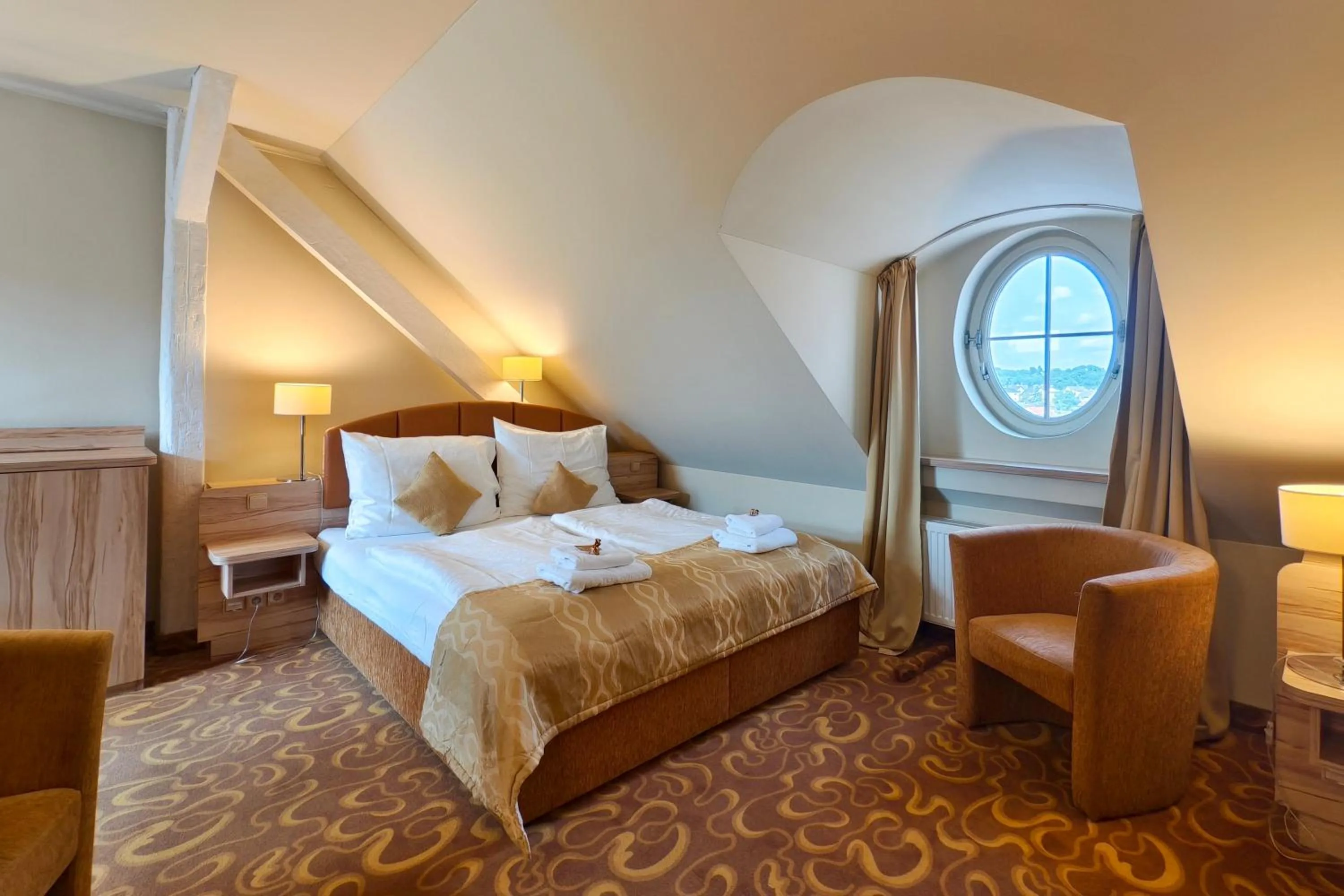 Bed in Hotel Zlatá Včela