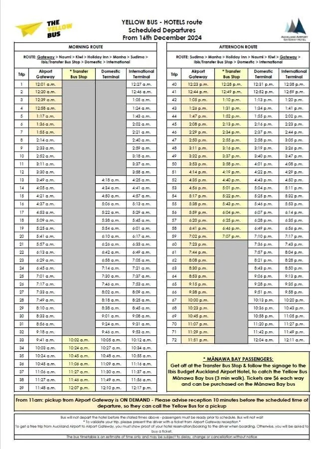 shuttle in Aero Auckland Airport