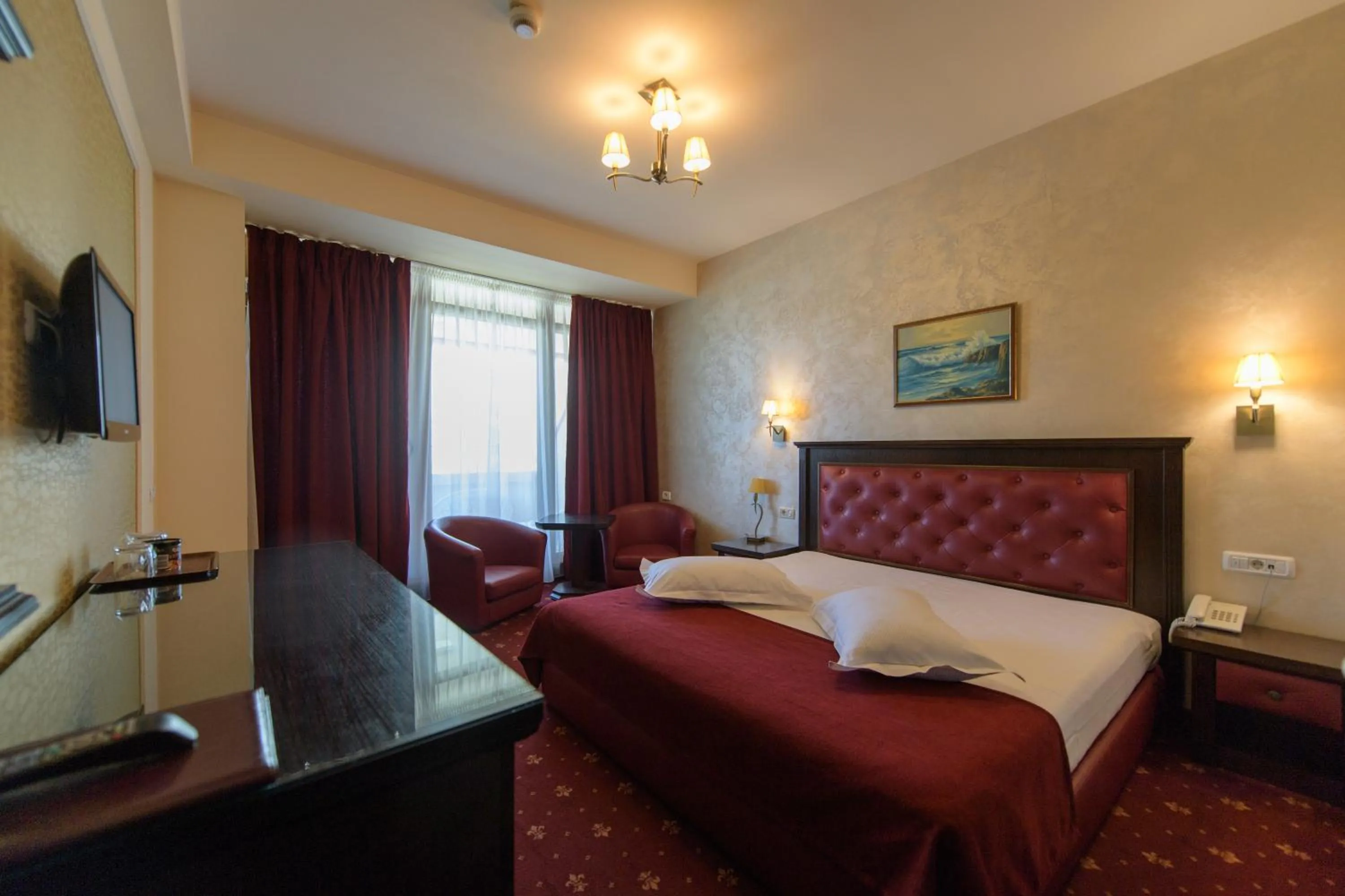 Bed in Hotel Golden Palace