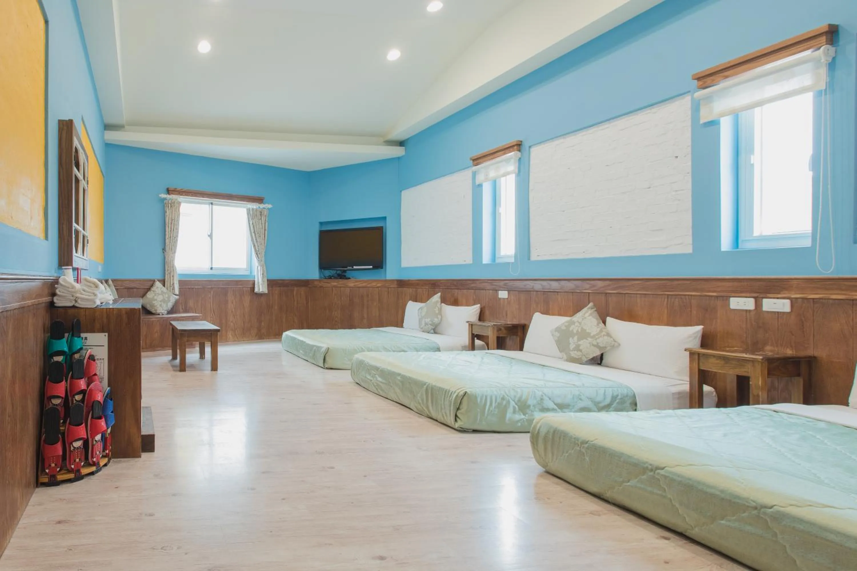 Bed in 墾丁海園別館Hai Yuan Inn