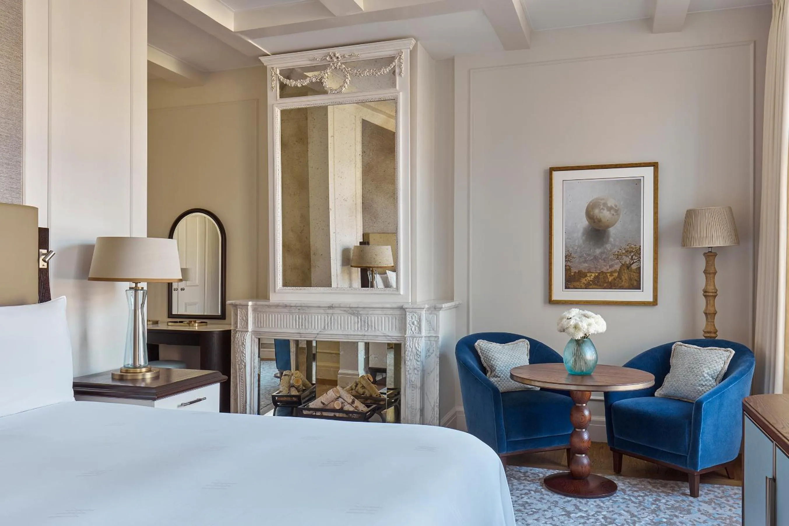 Seating area, Bed in Waldorf Astoria Amsterdam