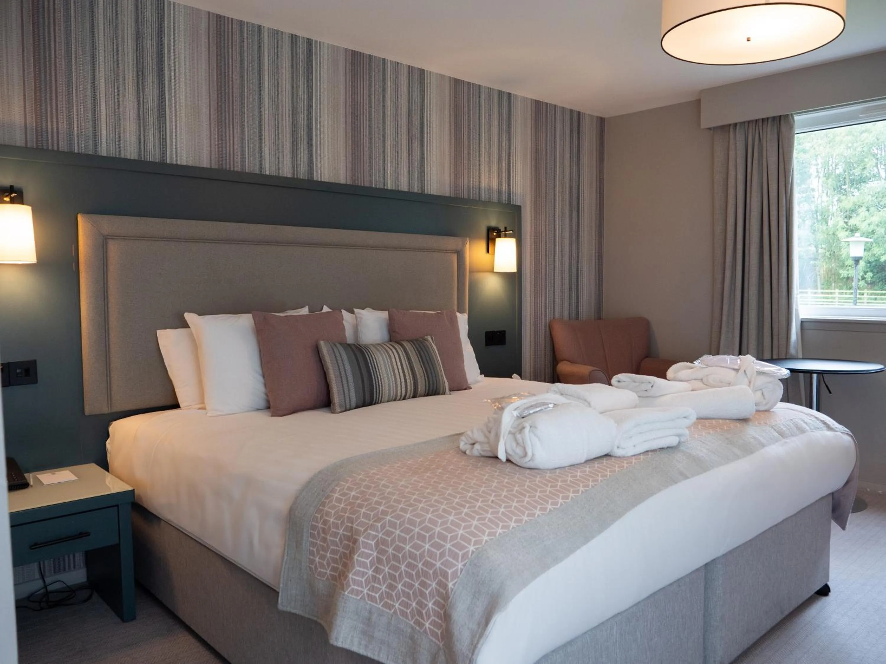 Bed in Gretna Hall Hotel