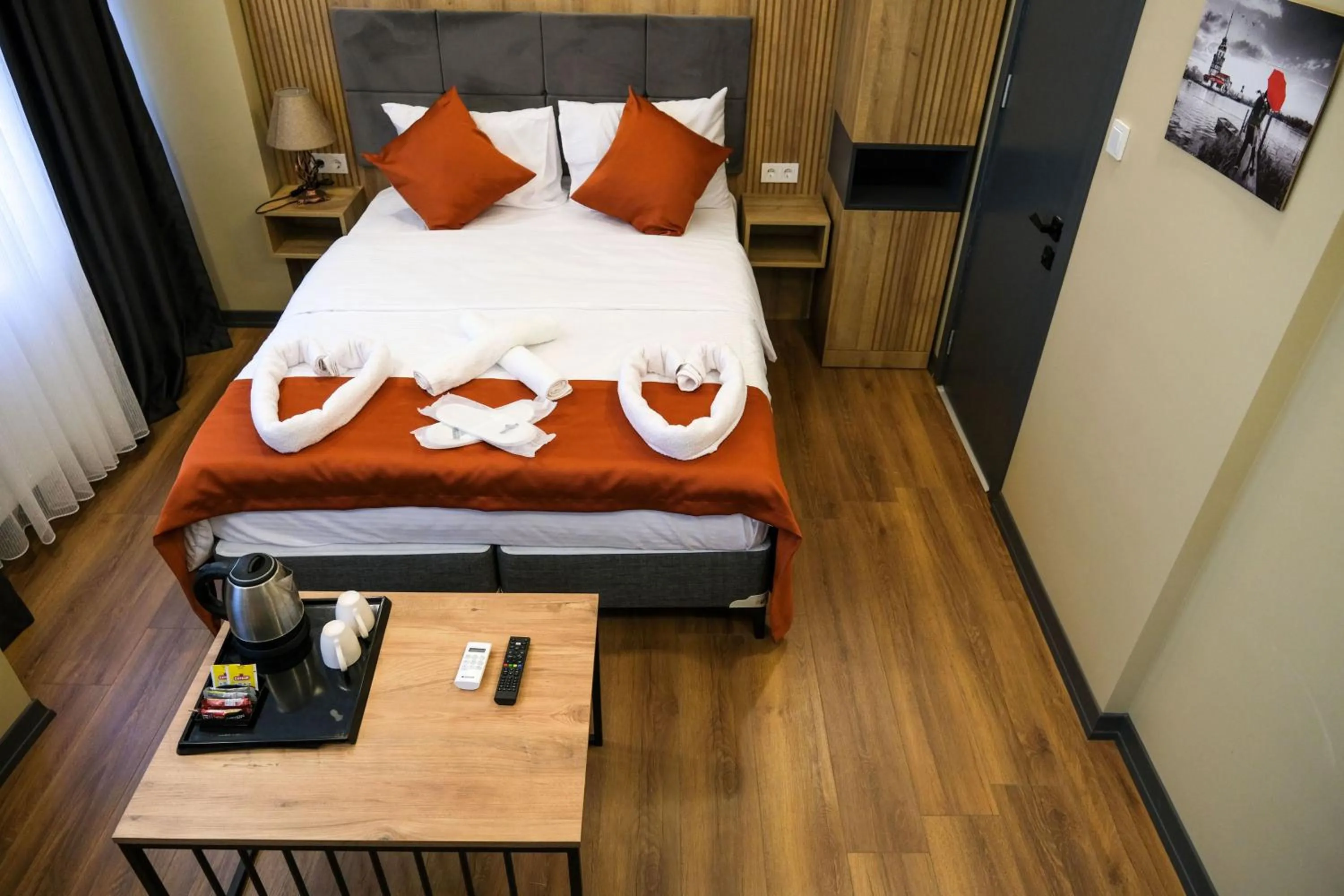 Bed in hotel La Vitrine