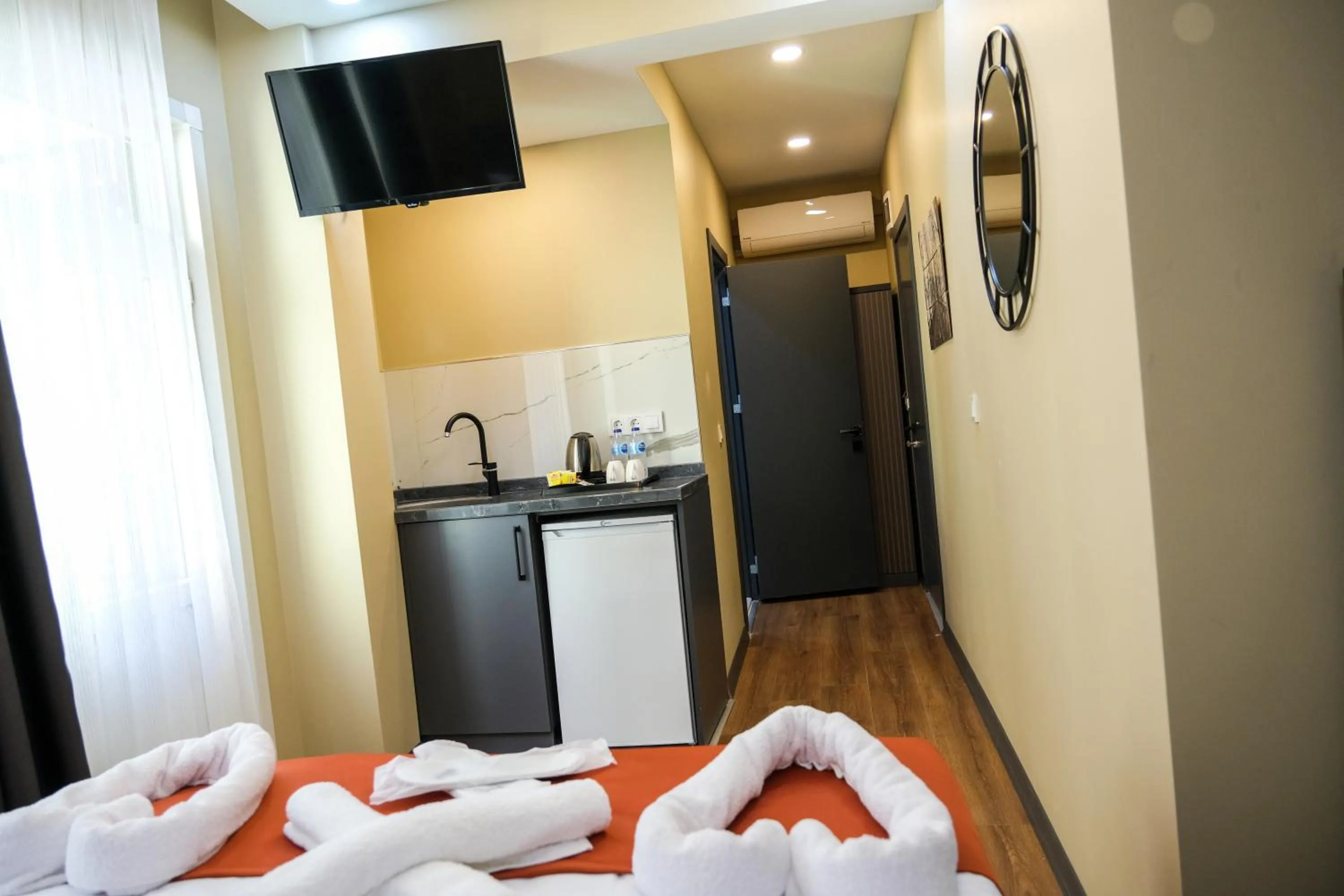 Bed in hotel La Vitrine