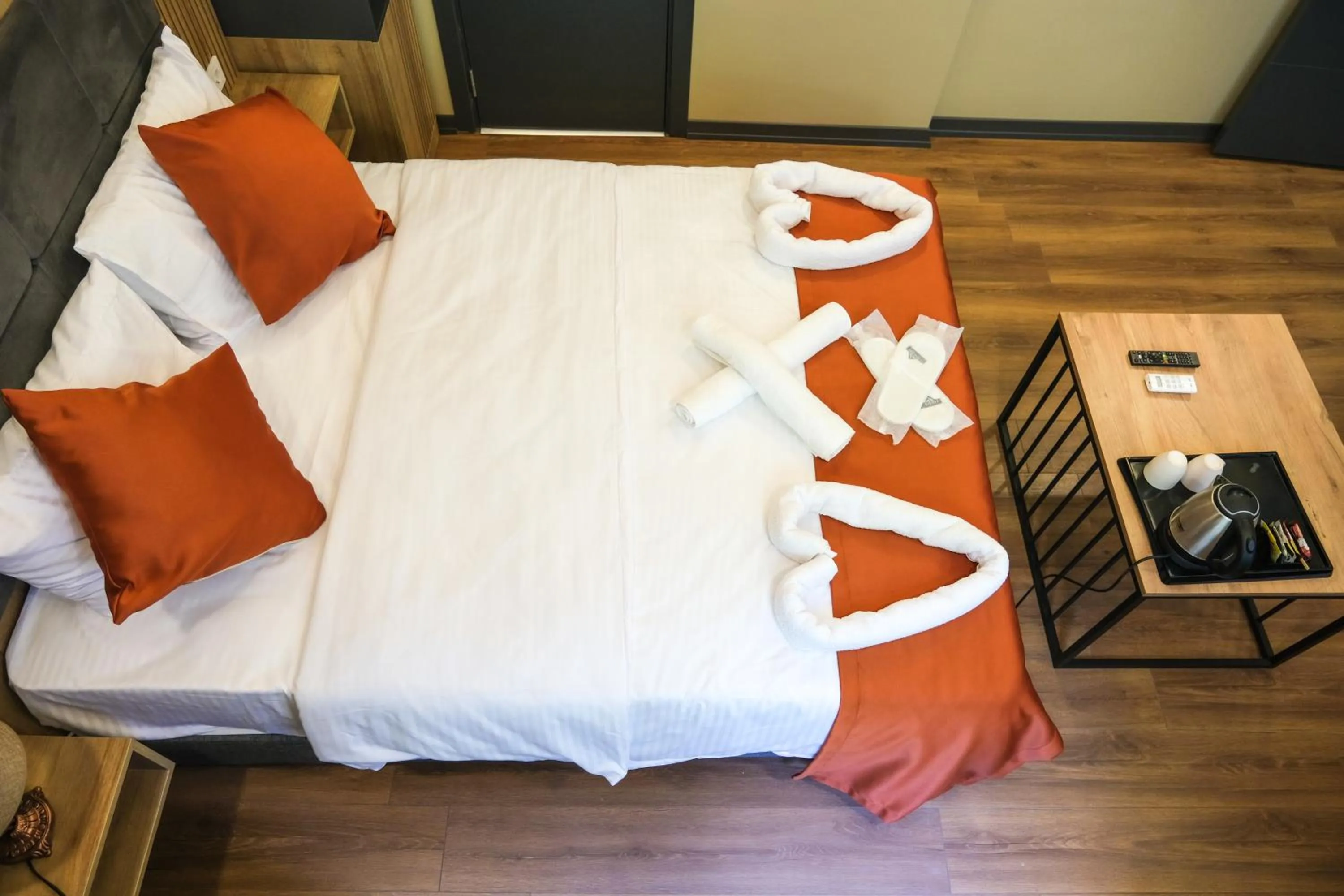 Bed in hotel La Vitrine