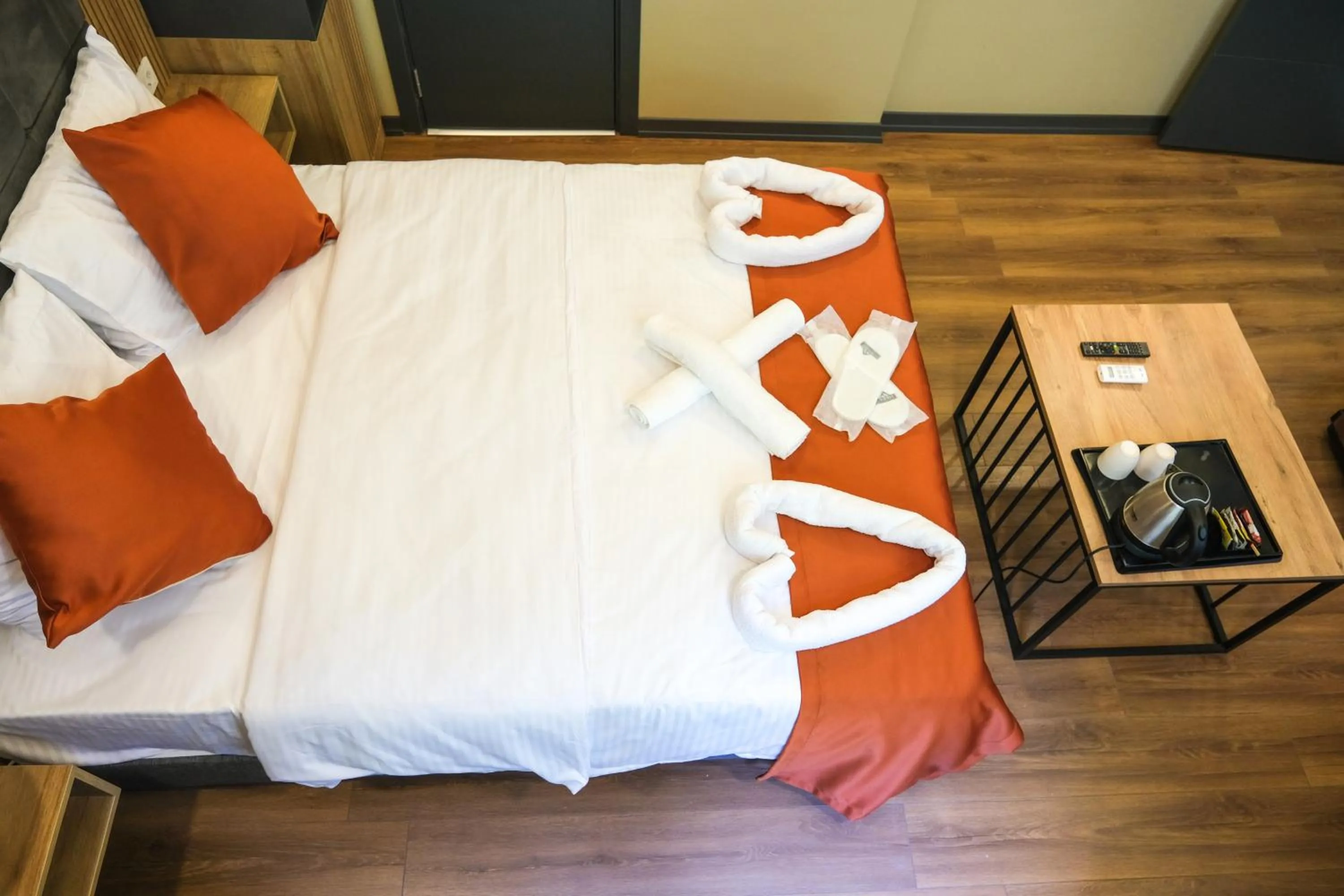 Bed in hotel La Vitrine