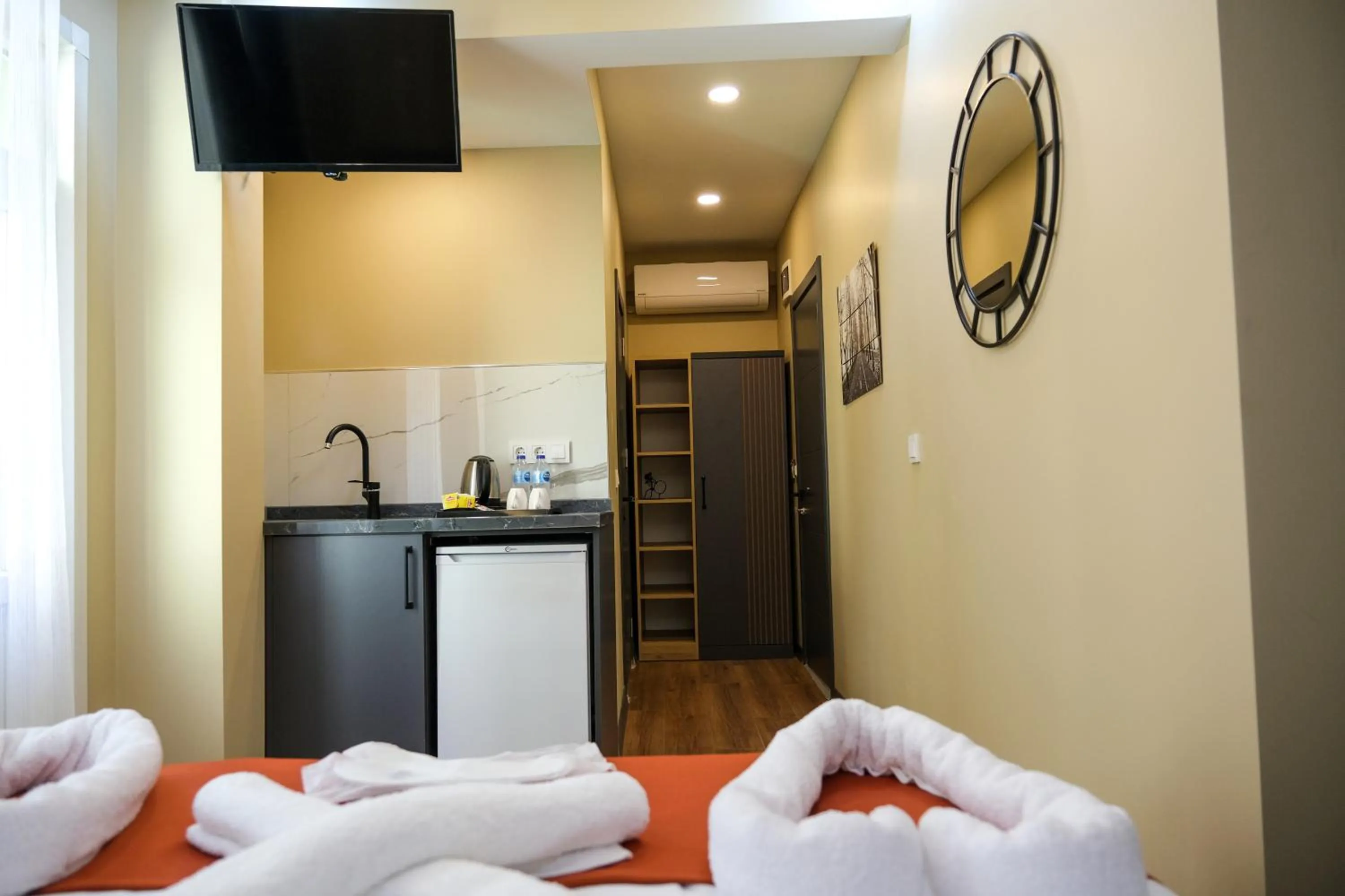 Bed in hotel La Vitrine