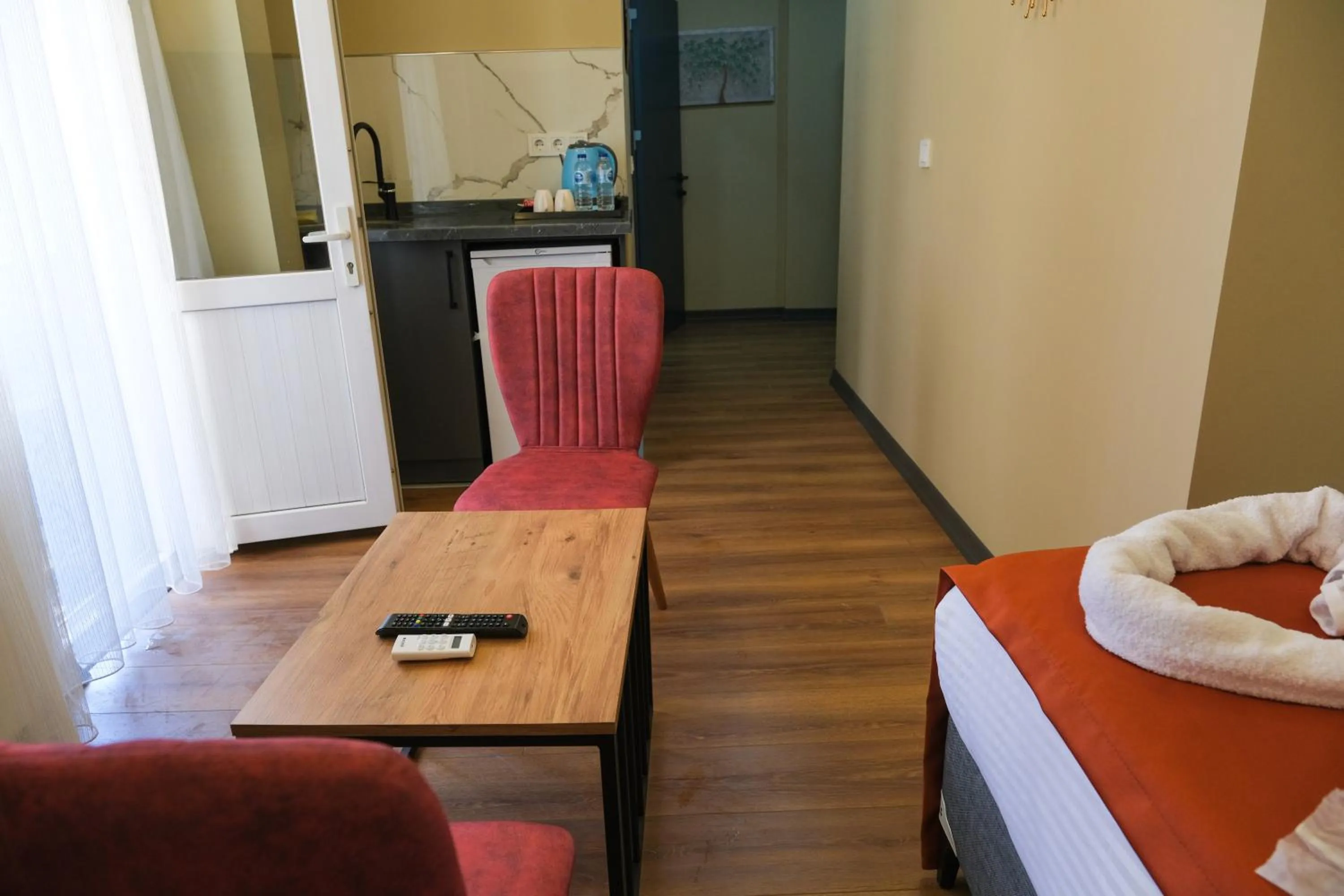 Bed in hotel La Vitrine