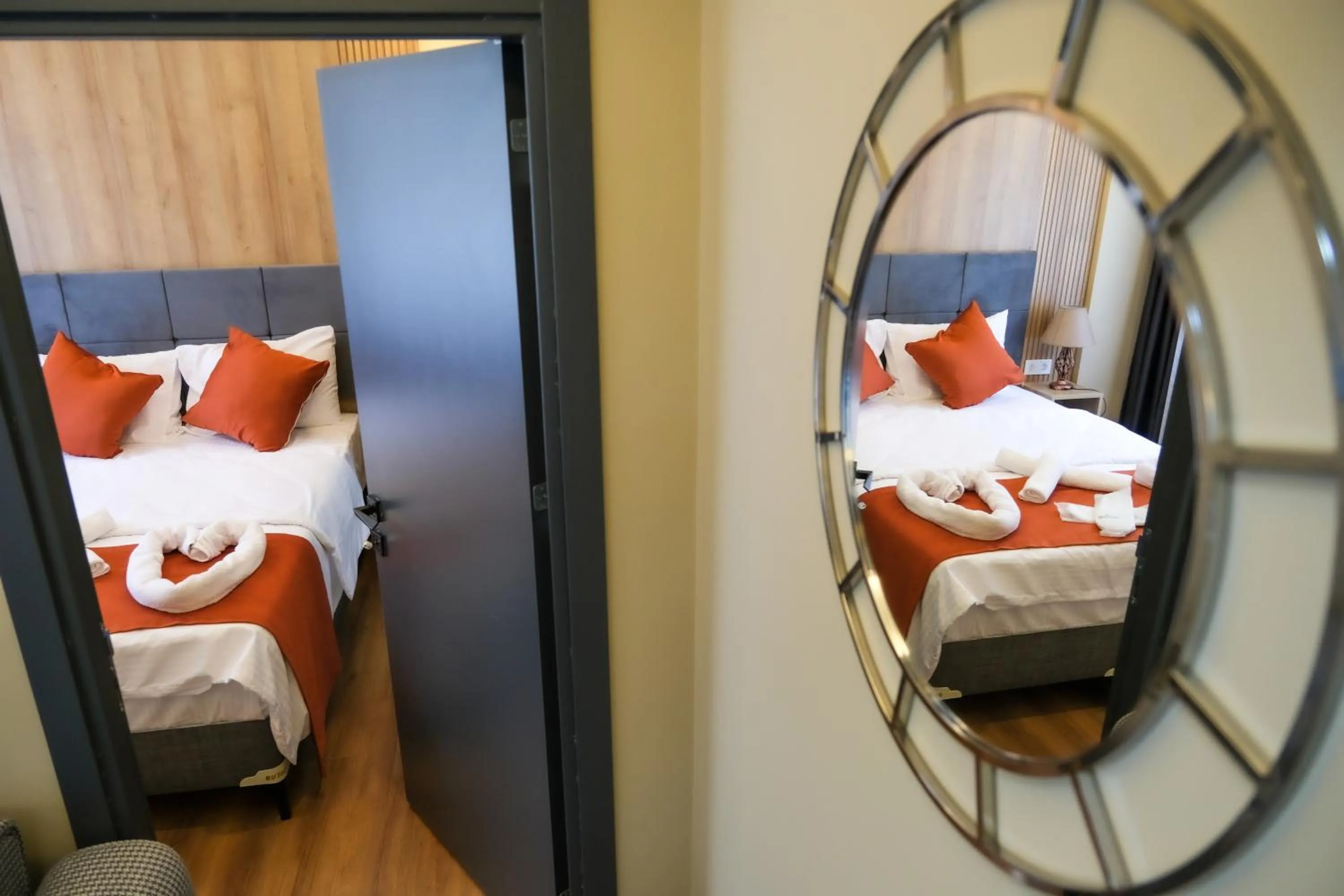 Bed in hotel La Vitrine