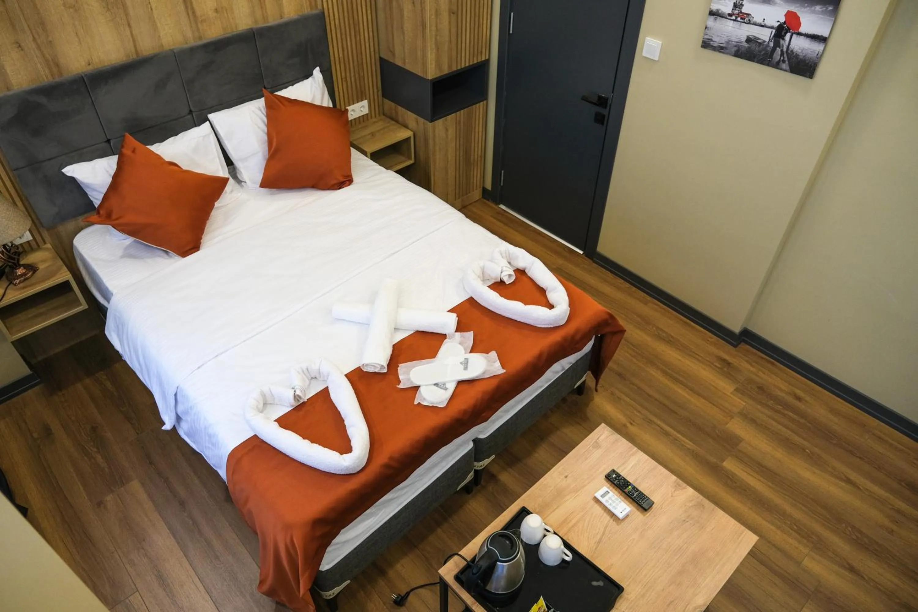 Bedroom, Bed in hotel La Vitrine