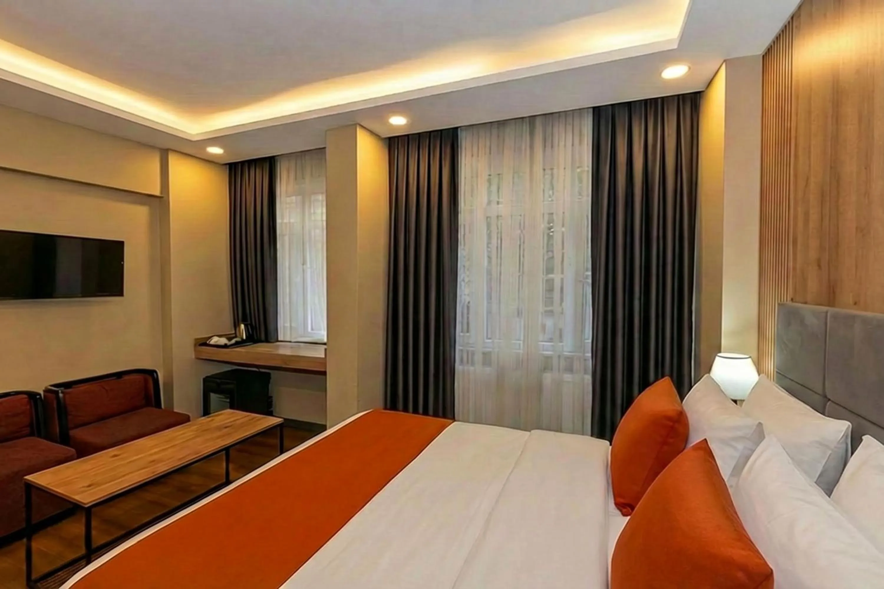 Bed in hotel La Vitrine