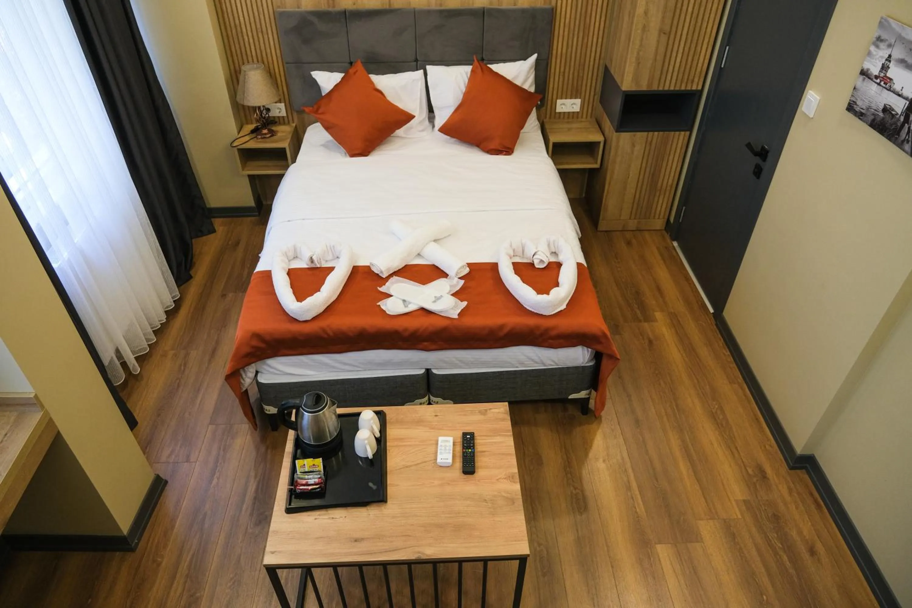 Bed in hotel La Vitrine