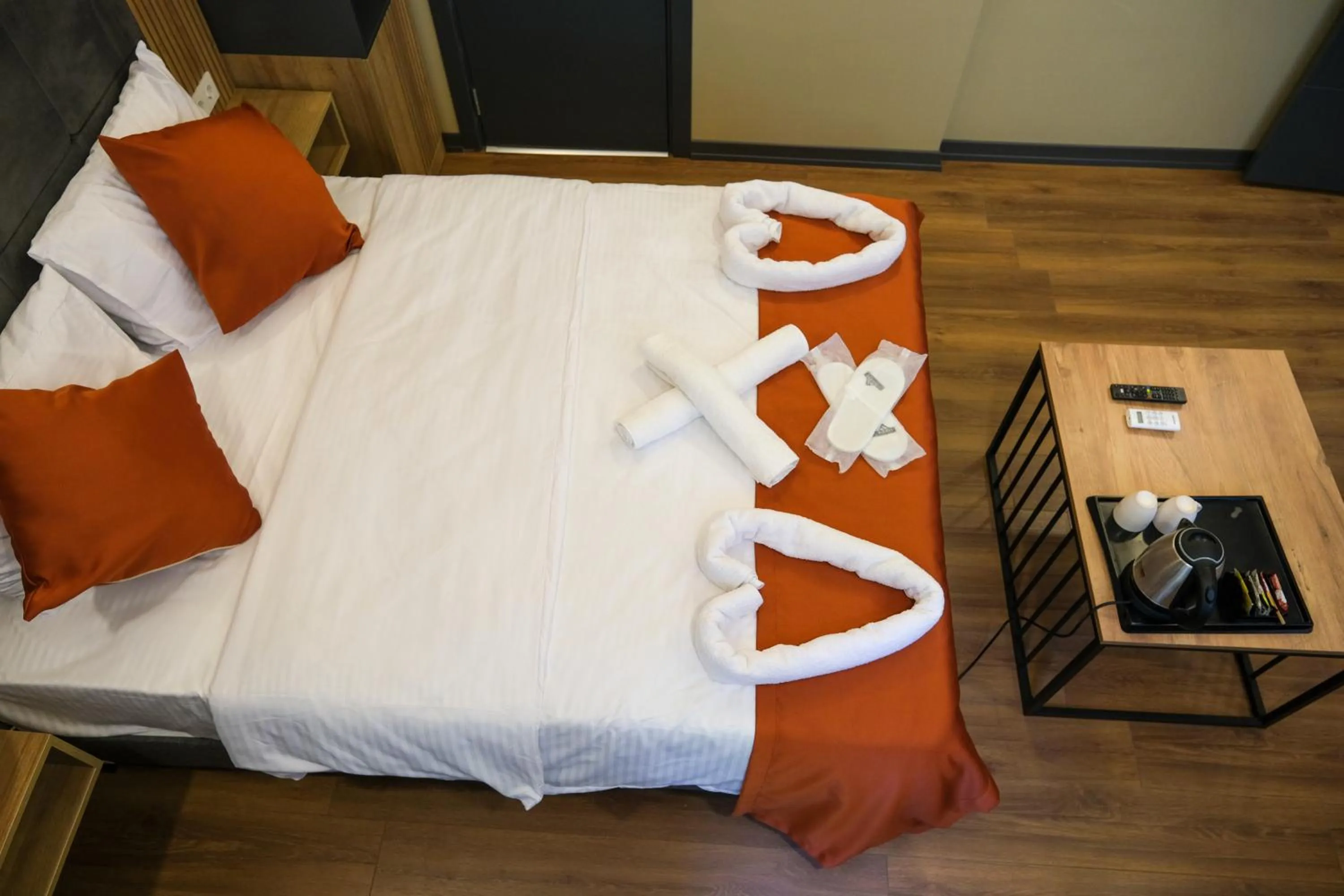 Bed in hotel La Vitrine