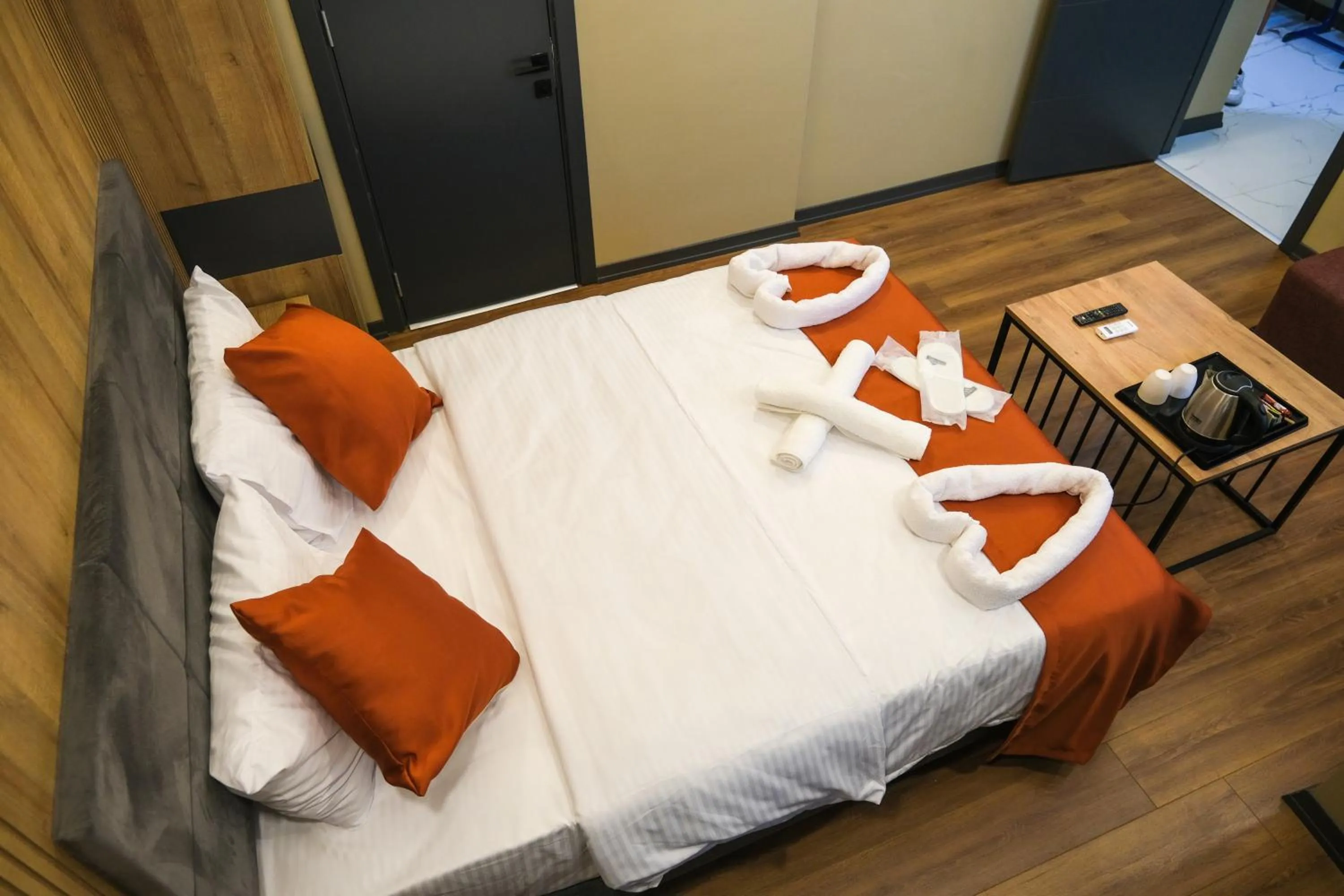 Bed in hotel La Vitrine