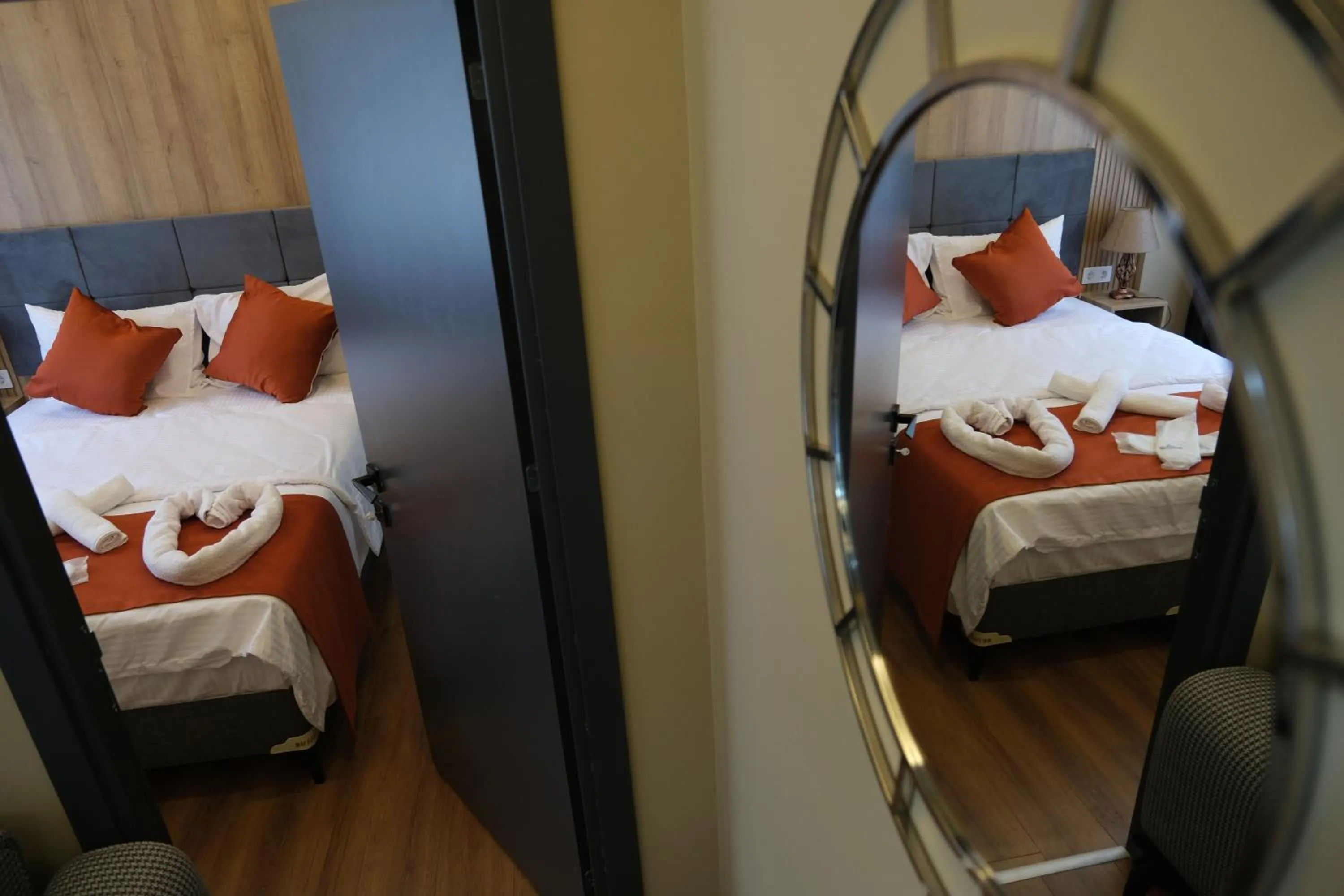 Bed in hotel La Vitrine