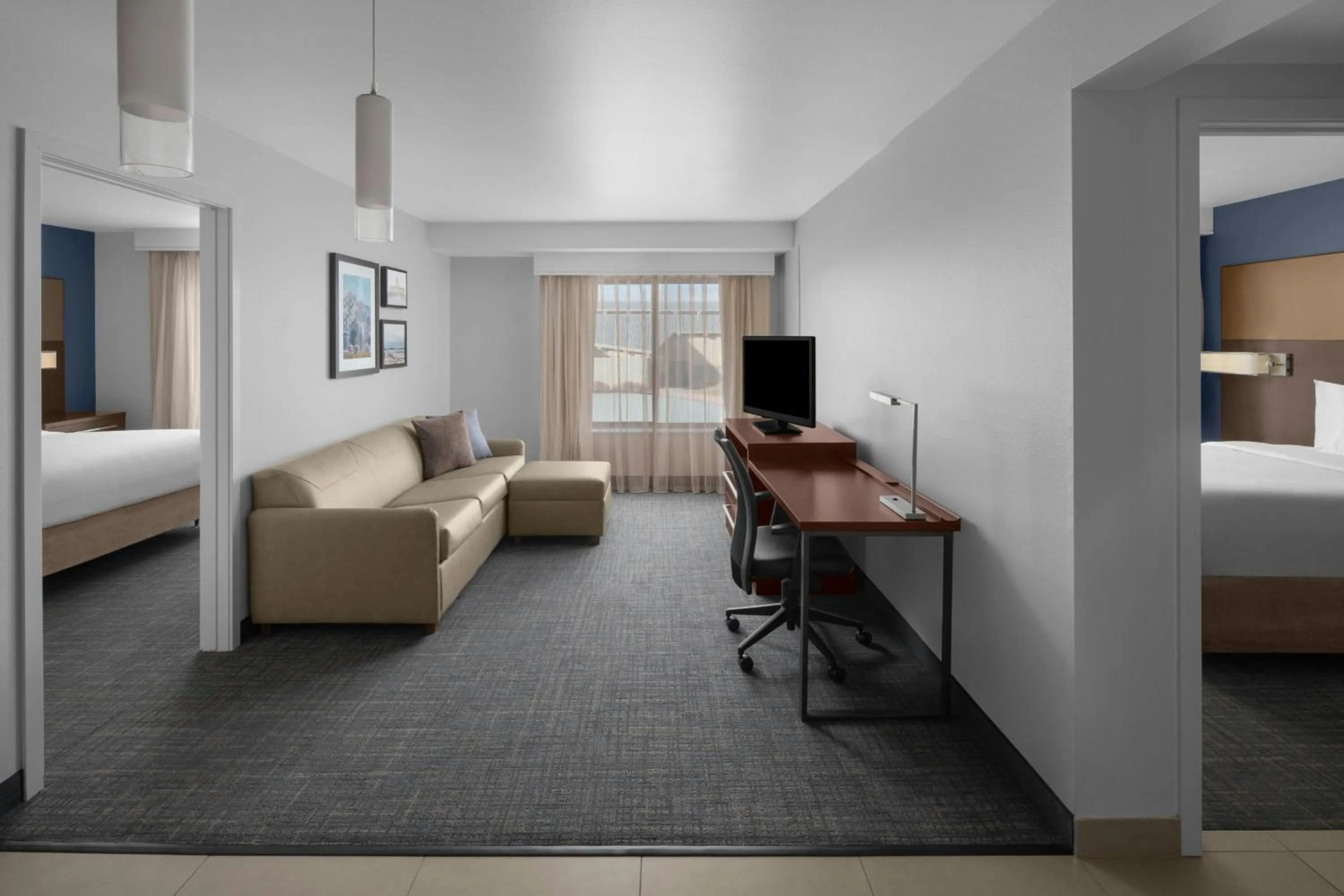 Living room, Bed in Residence Inn Salt Lake City Murray