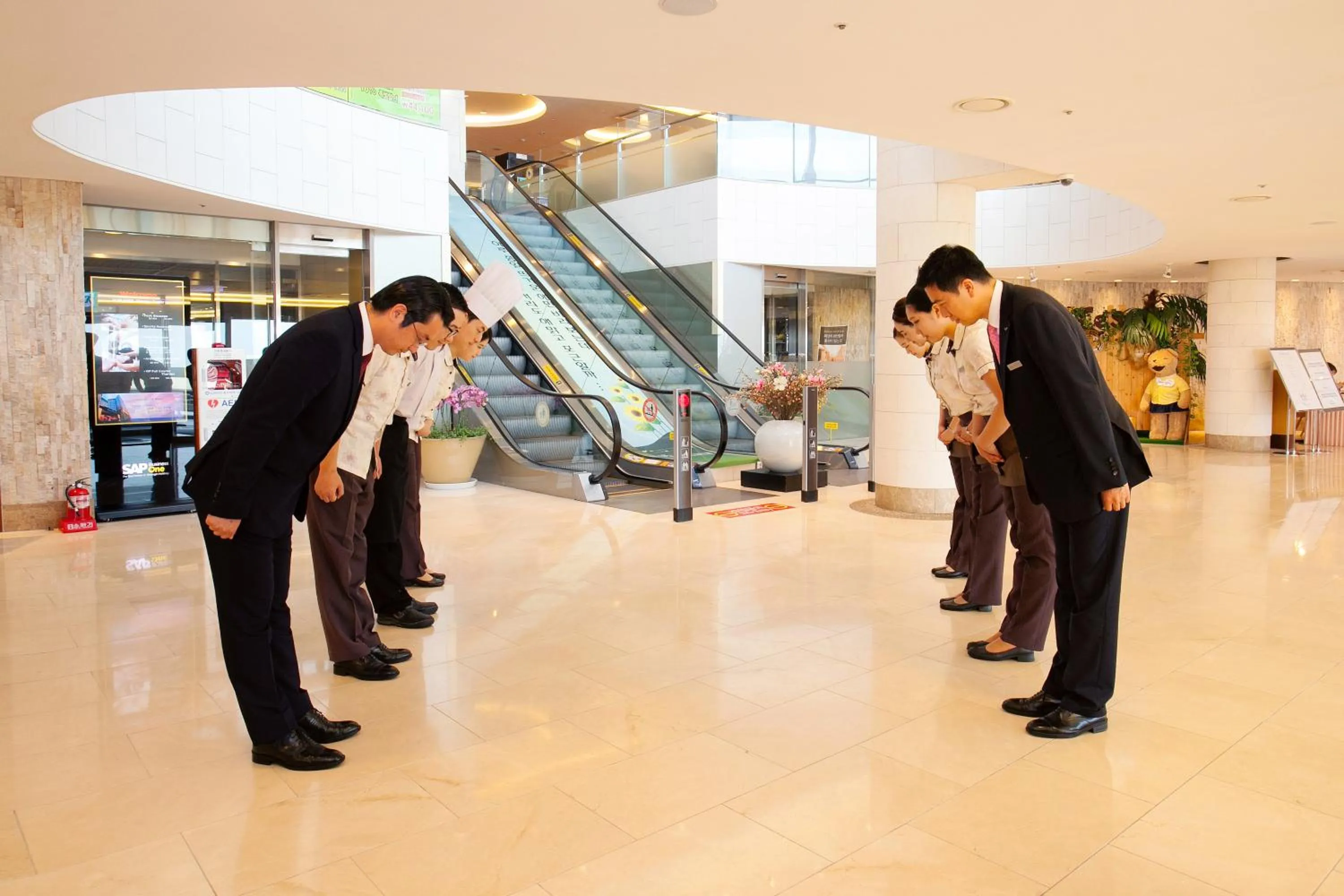 Staff in Ocean Suites Jeju Hotel