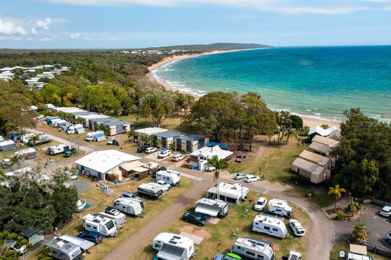 Bird's eye view in NRMA Agnes Water Holiday Park