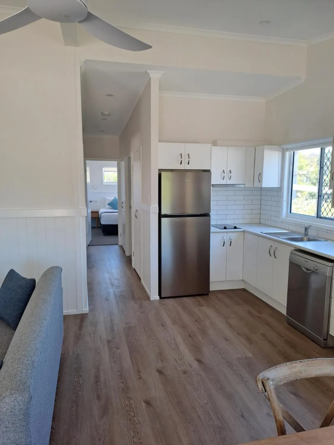 kitchen in NRMA Agnes Water Holiday Park