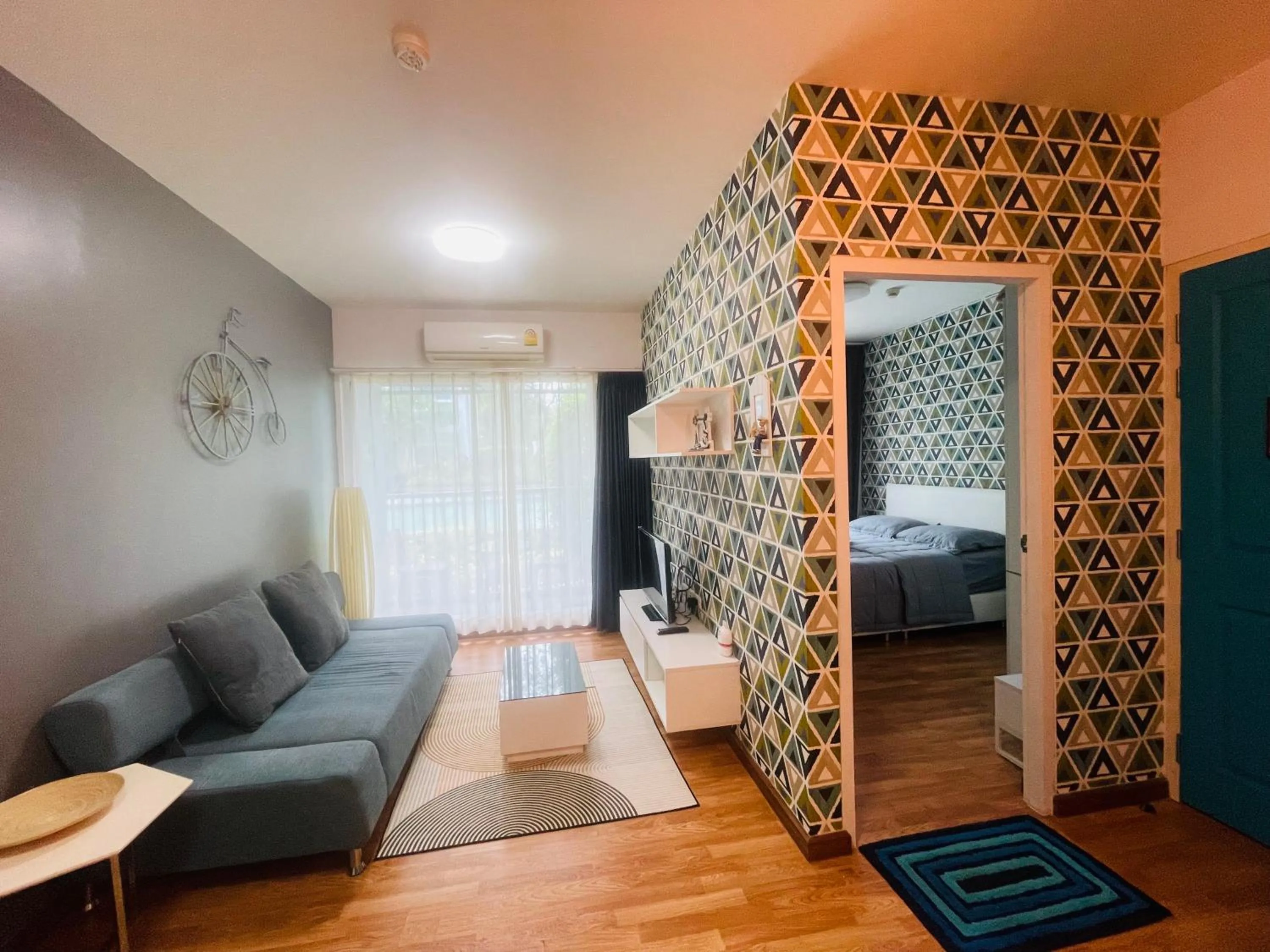 Bed in The Trust Condo by the Sea