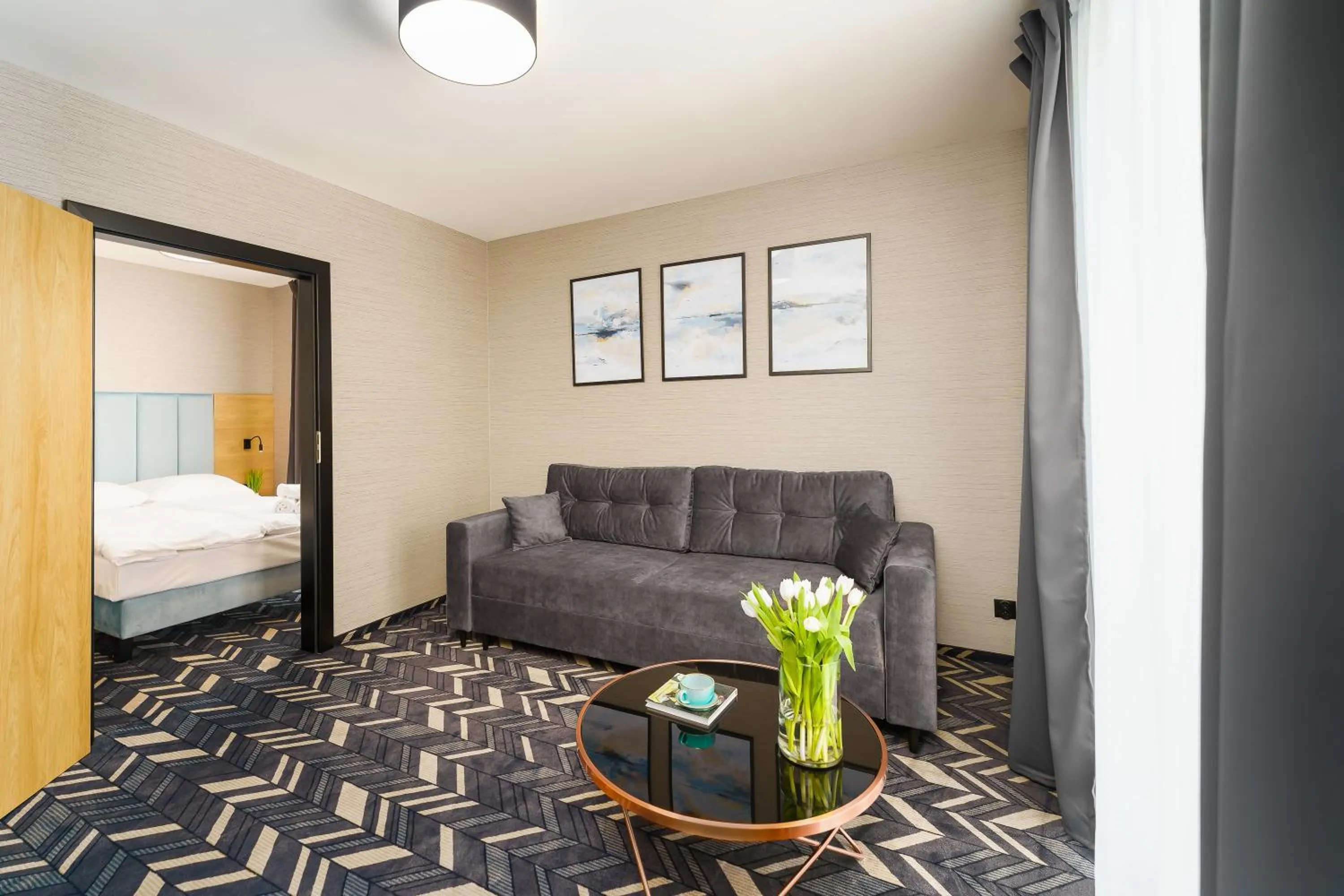 Living room, Bed in Mielno Hotel Boutique