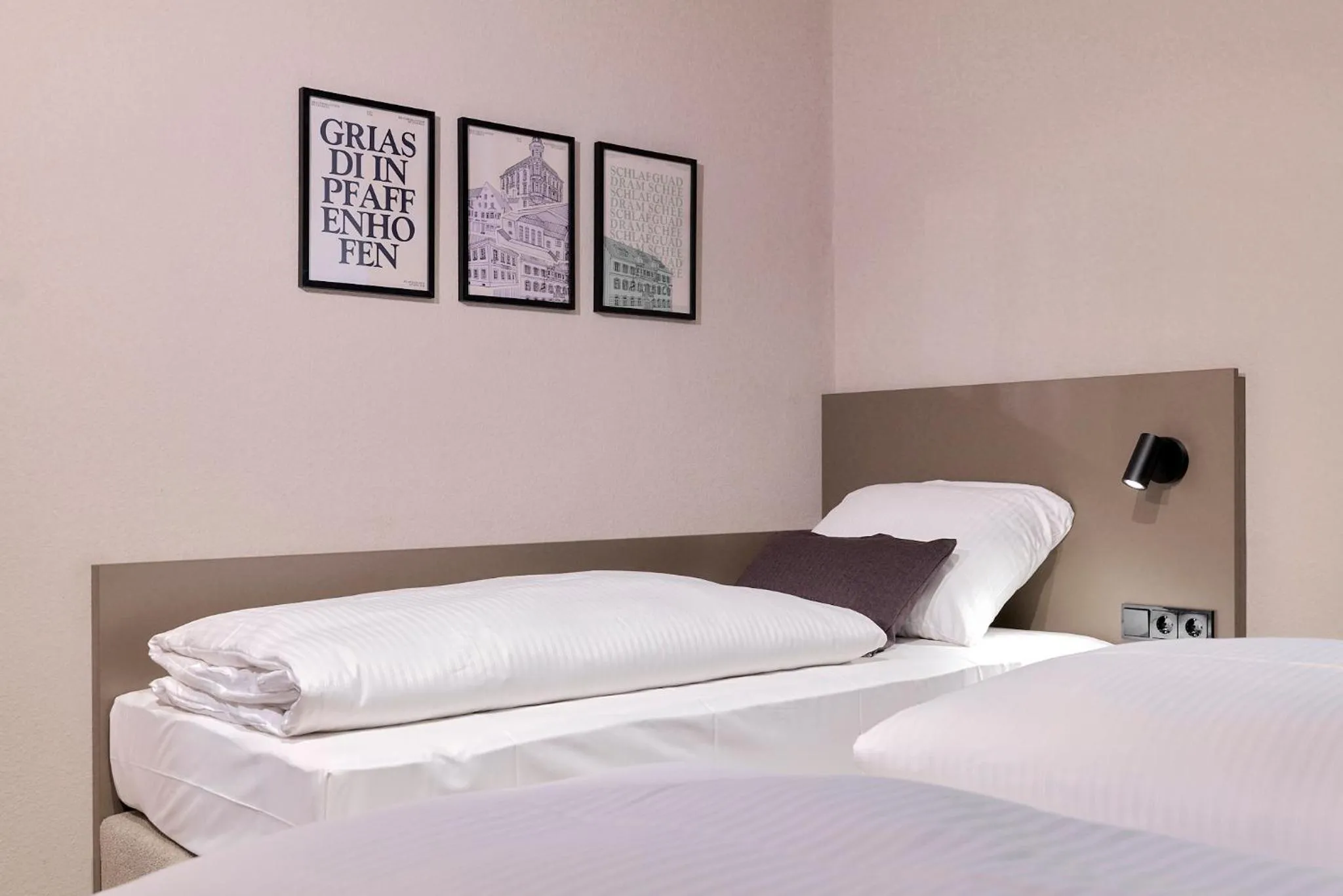 Bed in Hotel Müllerbräu