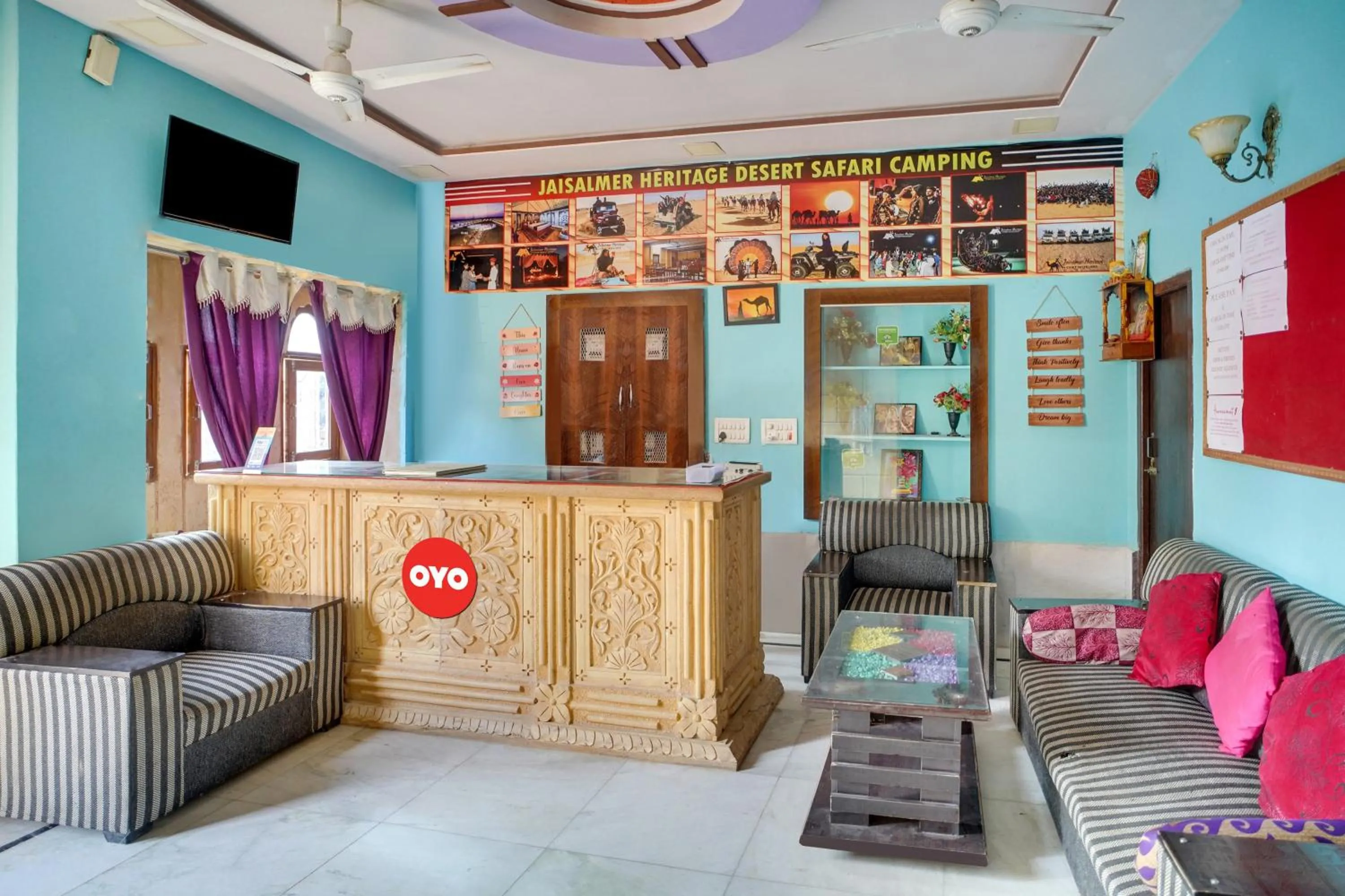 Lobby or reception in Hotel O Jaisalmer Heritage Haveli