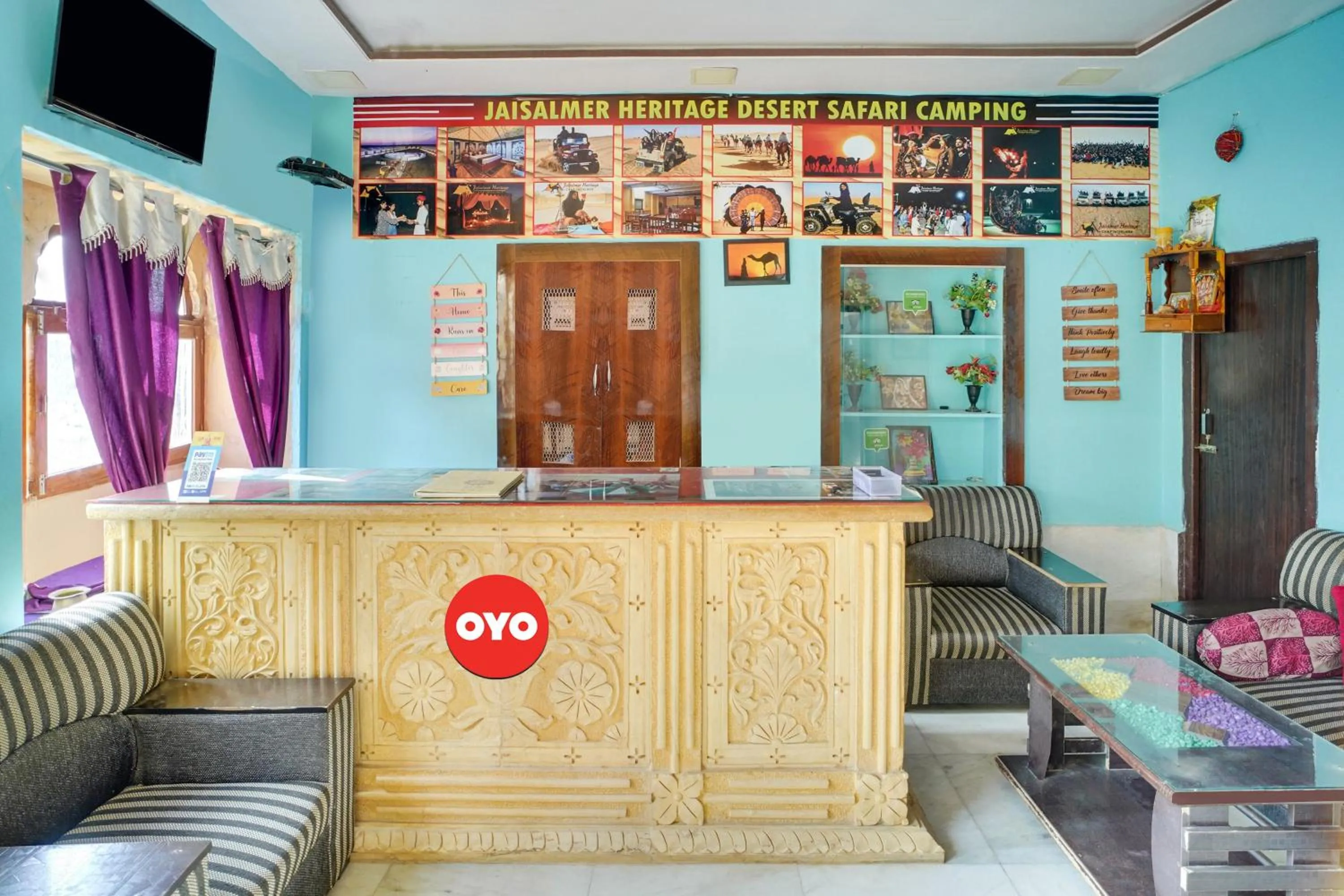 Lobby or reception in Hotel O Jaisalmer Heritage Haveli
