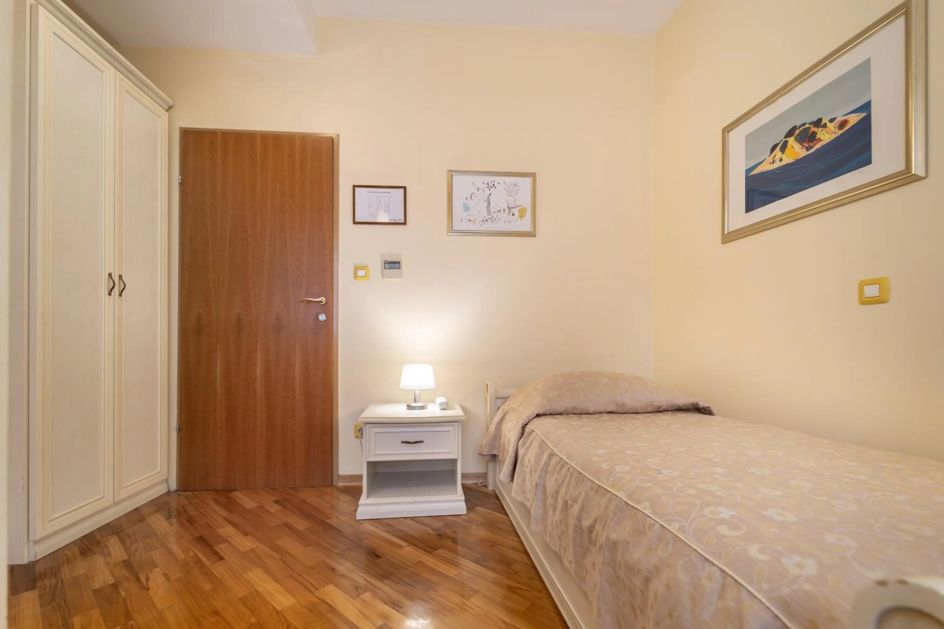 Bed in Hotel Peristil