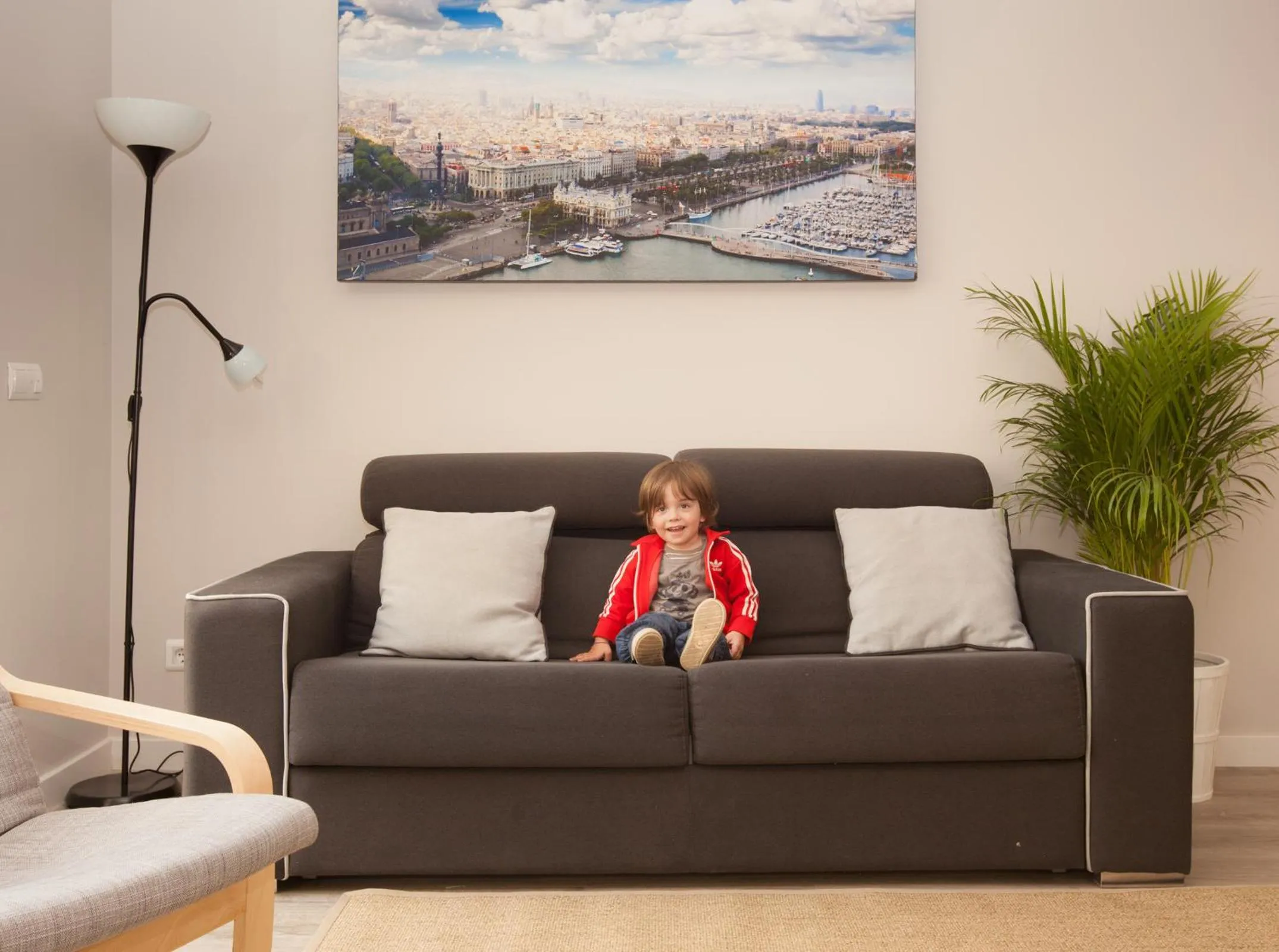 Living room in LetsGo Paseo de Gracia