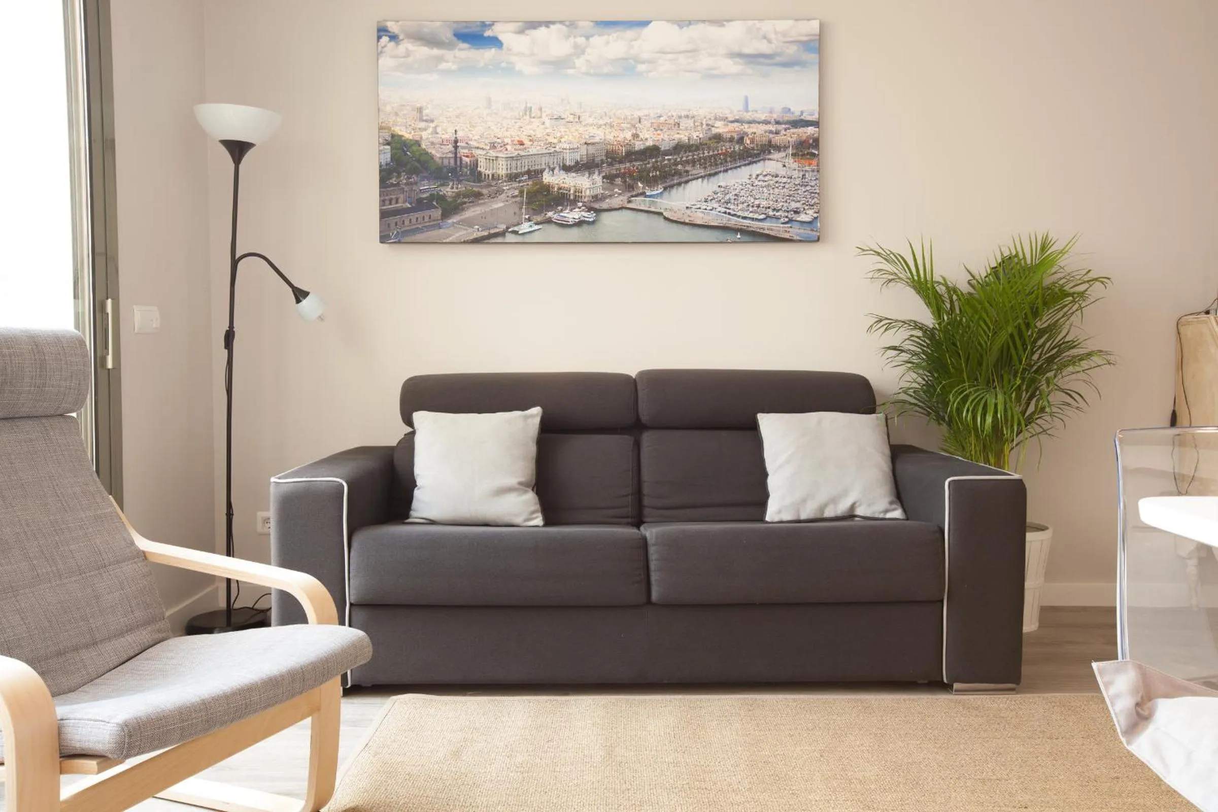 Living room in LetsGo Paseo de Gracia