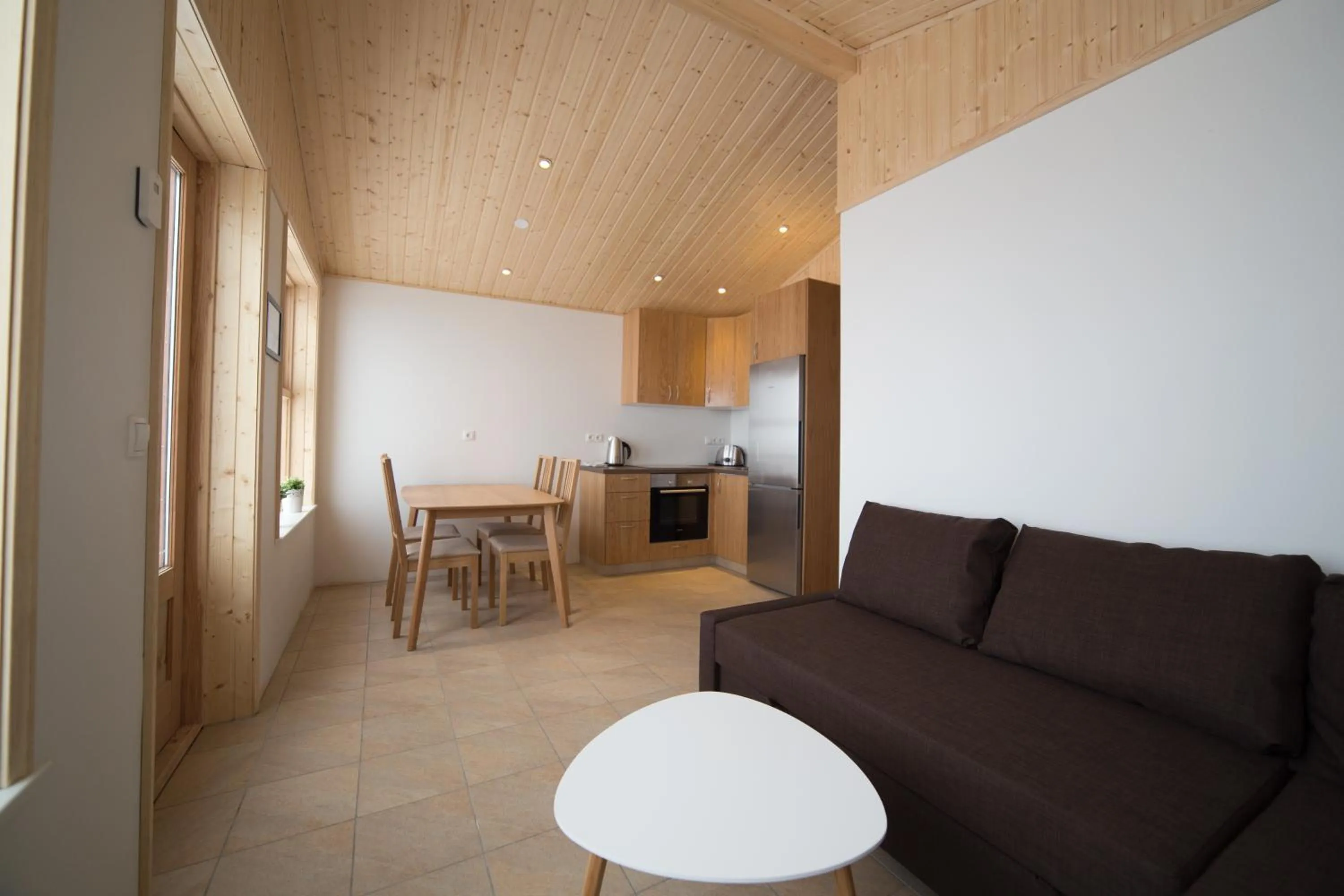 Kitchen or kitchenette in Dimmuborgir Guesthouse