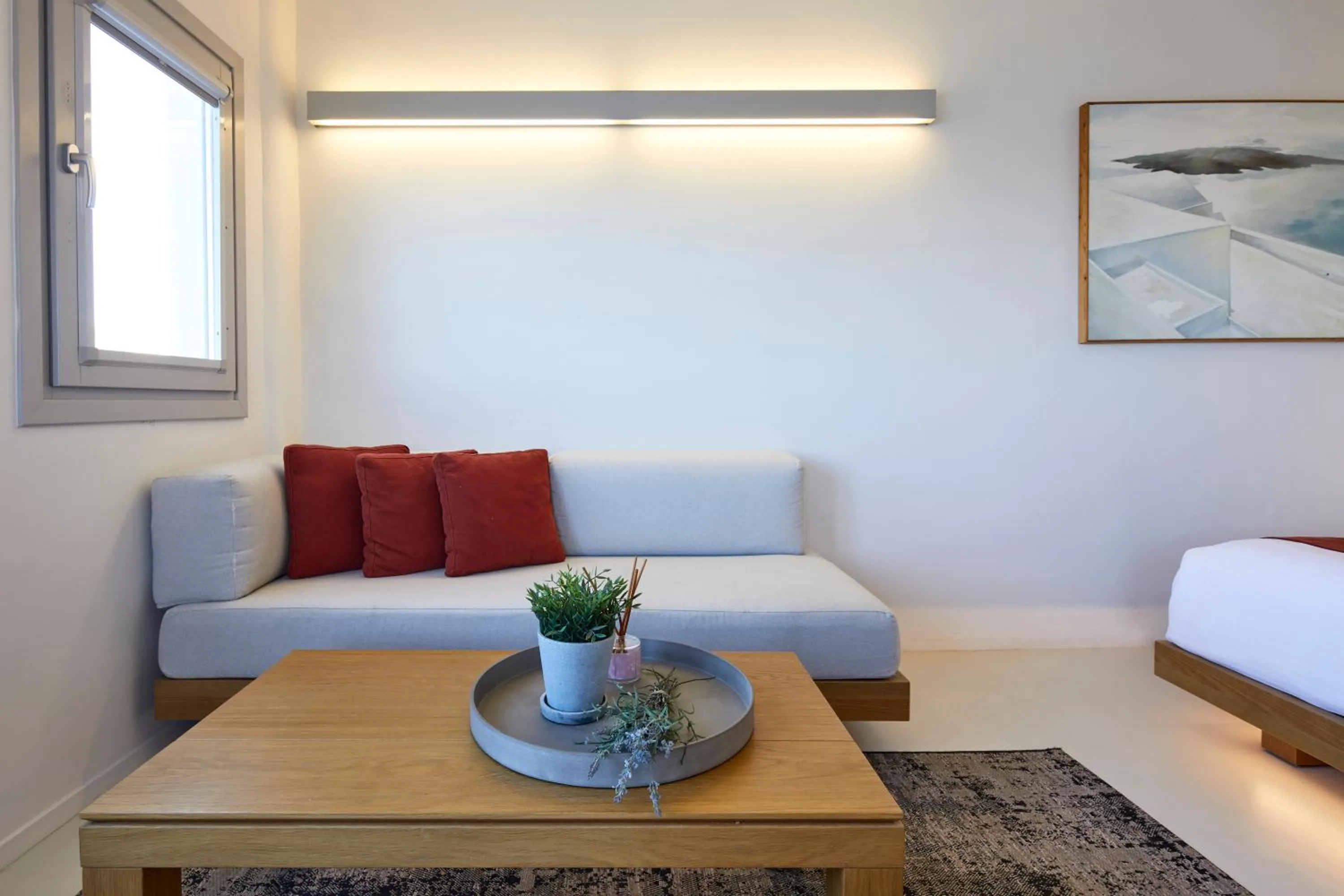 Seating area in Alti Santorini Suites - Caldera View