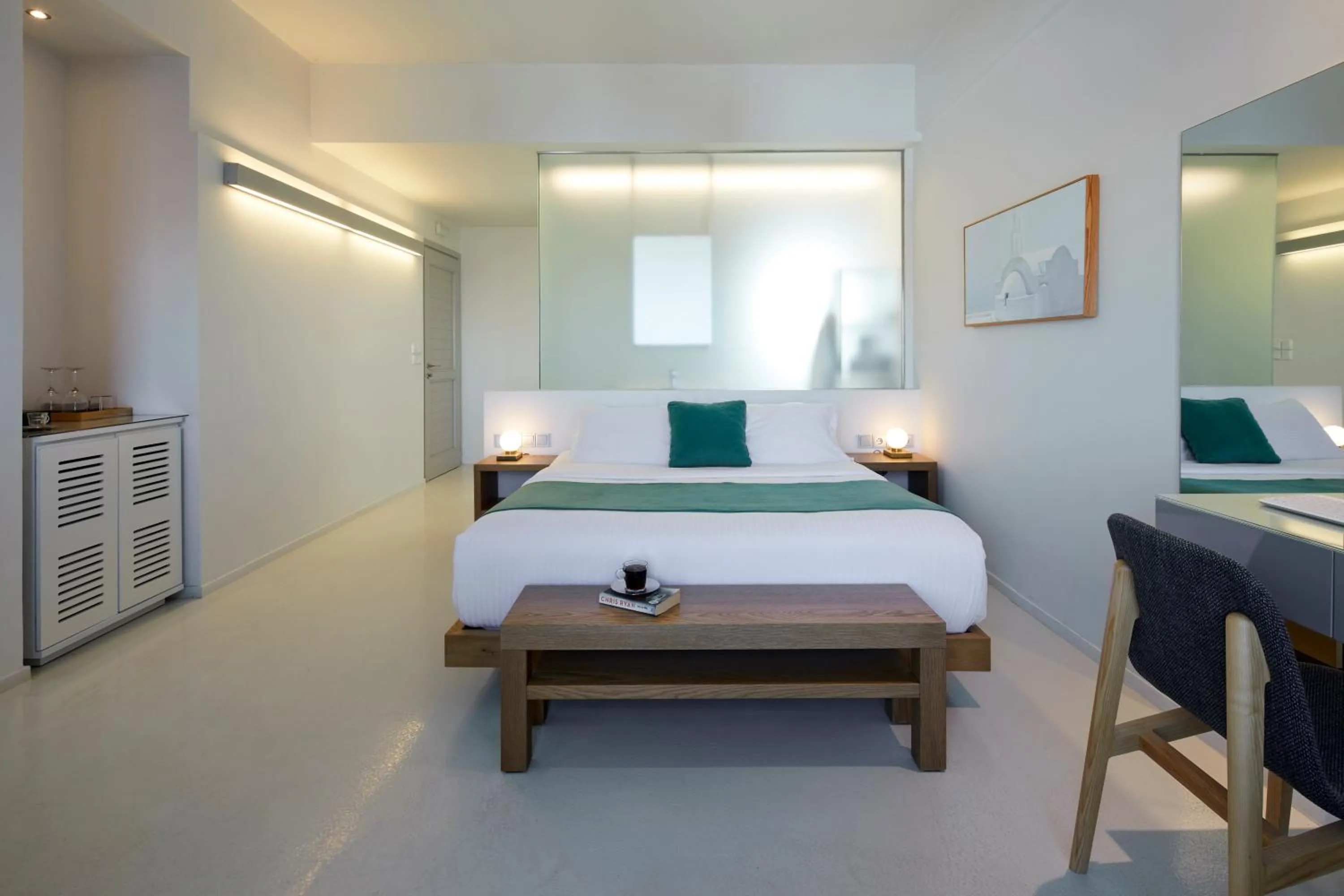 Bed in Alti Santorini Suites - Caldera View