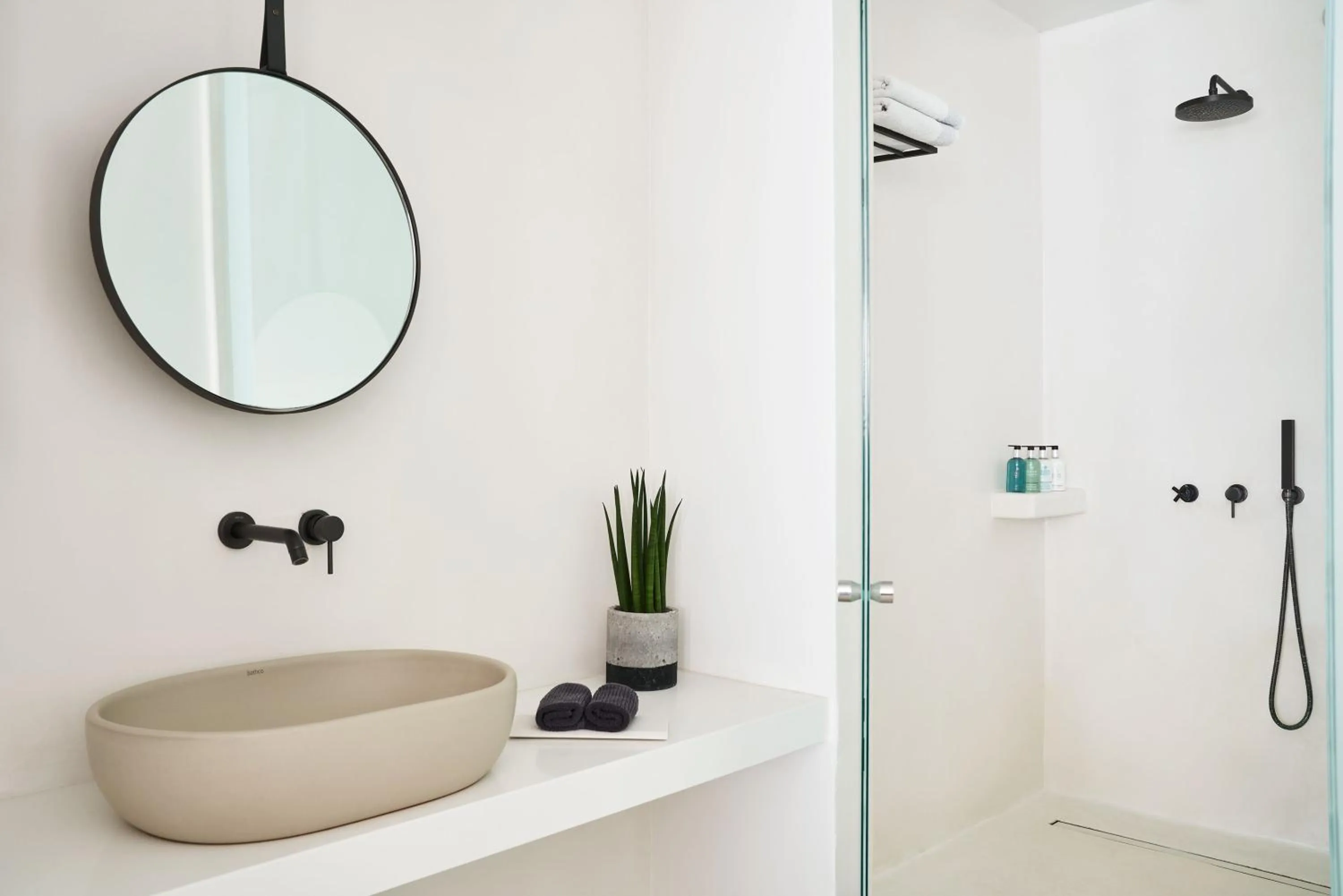 Shower in Alti Santorini Suites - Caldera View