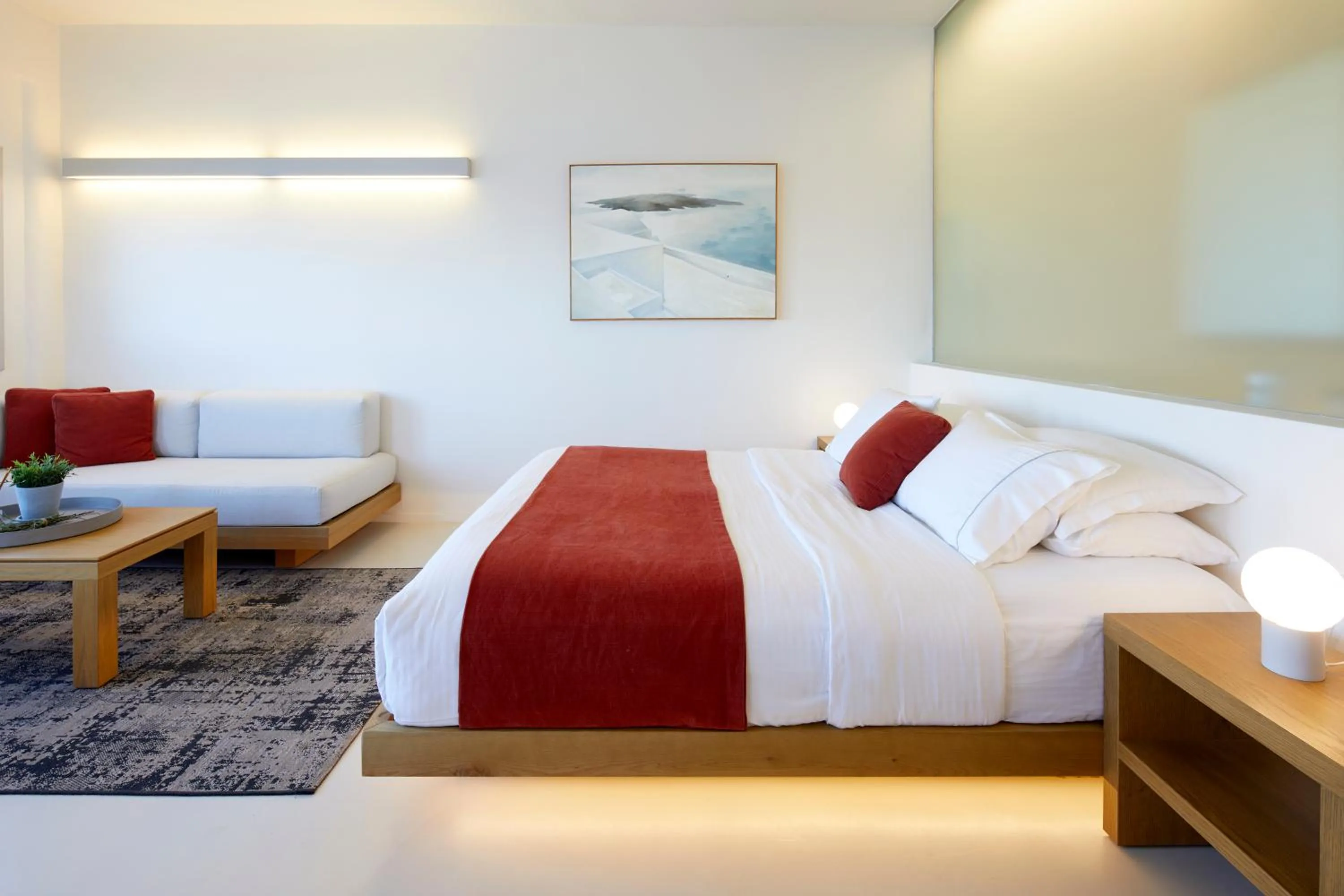 Bed in Alti Santorini Suites - Caldera View