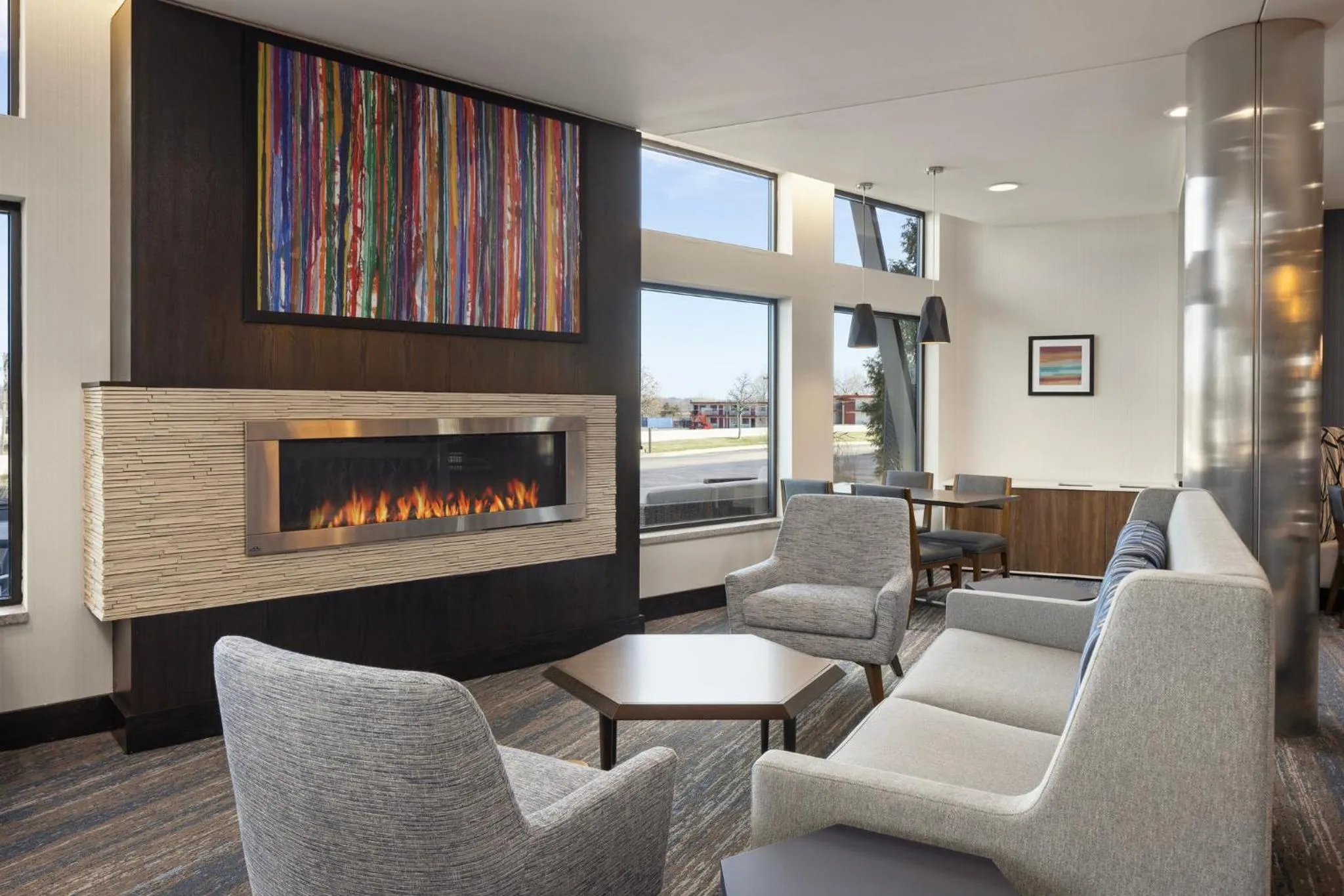 Seating area in Holiday Inn Express Moline - Quad Cities Area by IHG