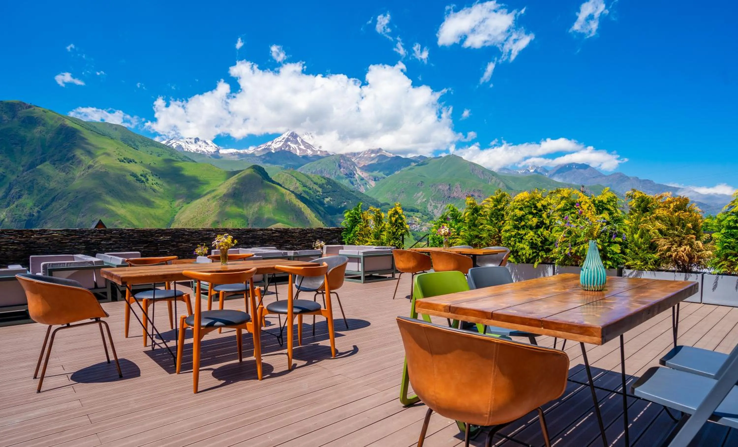 Balcony/Terrace in Step Inn - Kazbegi