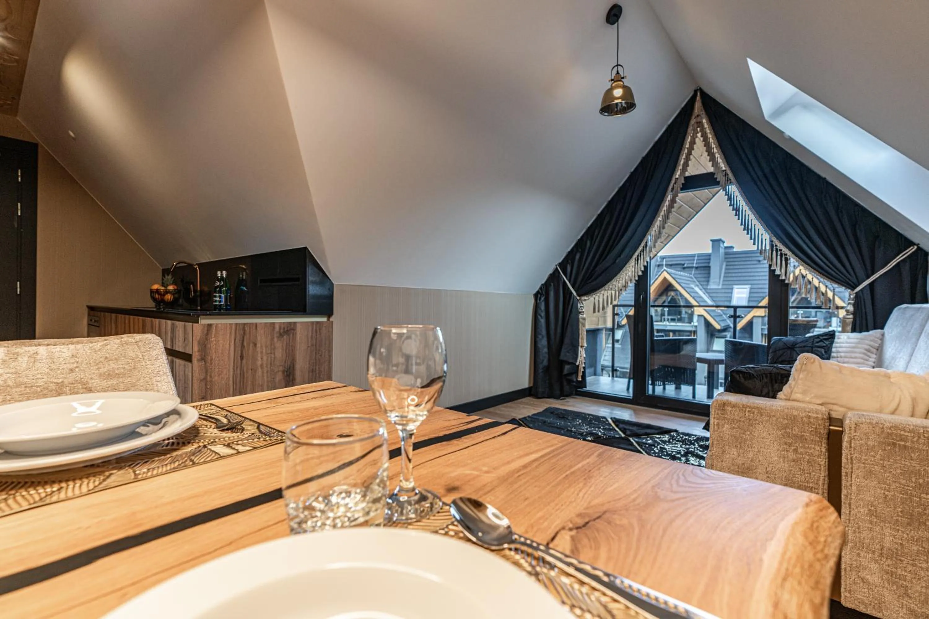 Kitchen or kitchenette in Aparthotel Diamond SPA Aqua