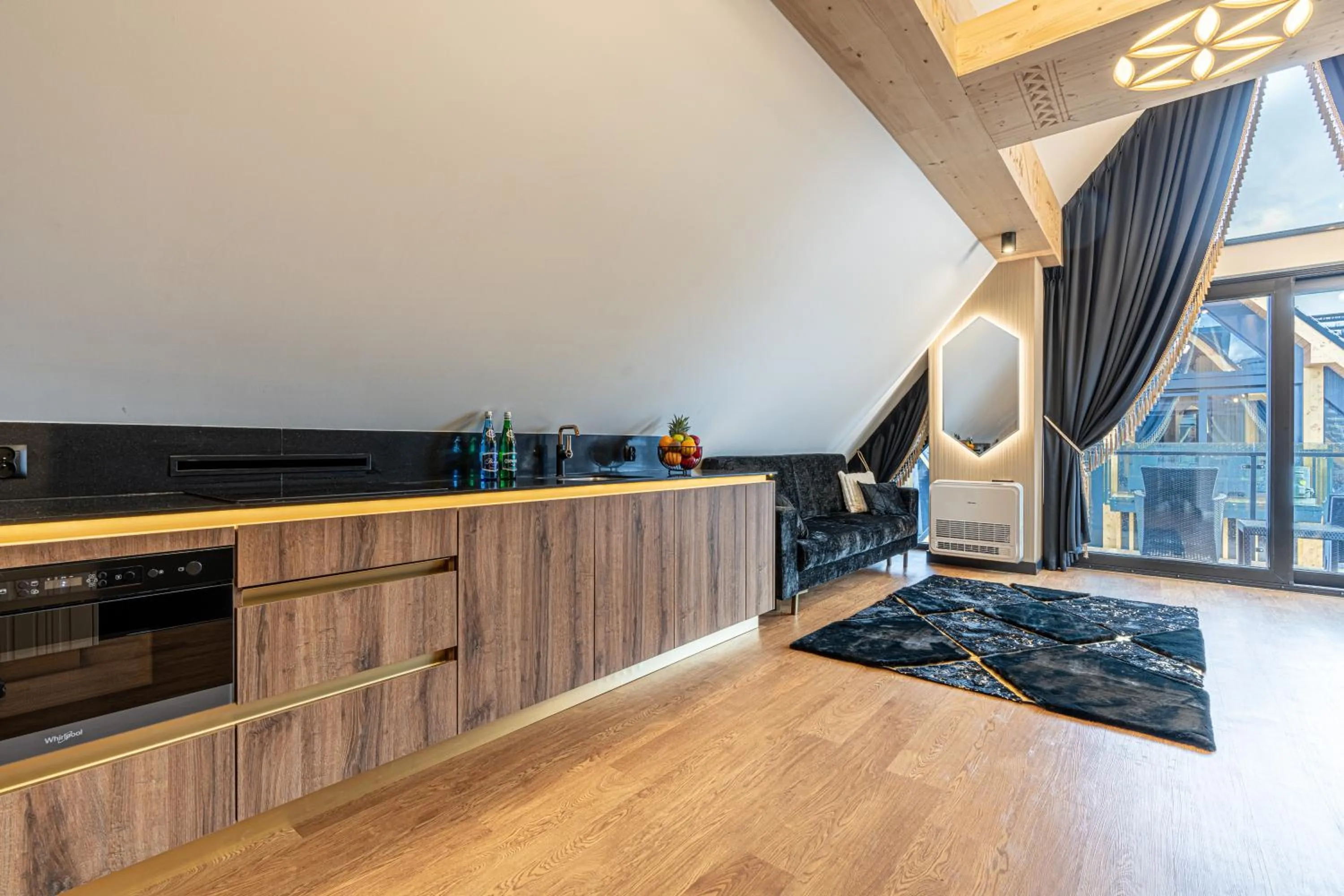 Kitchen or kitchenette in Aparthotel Diamond SPA Aqua