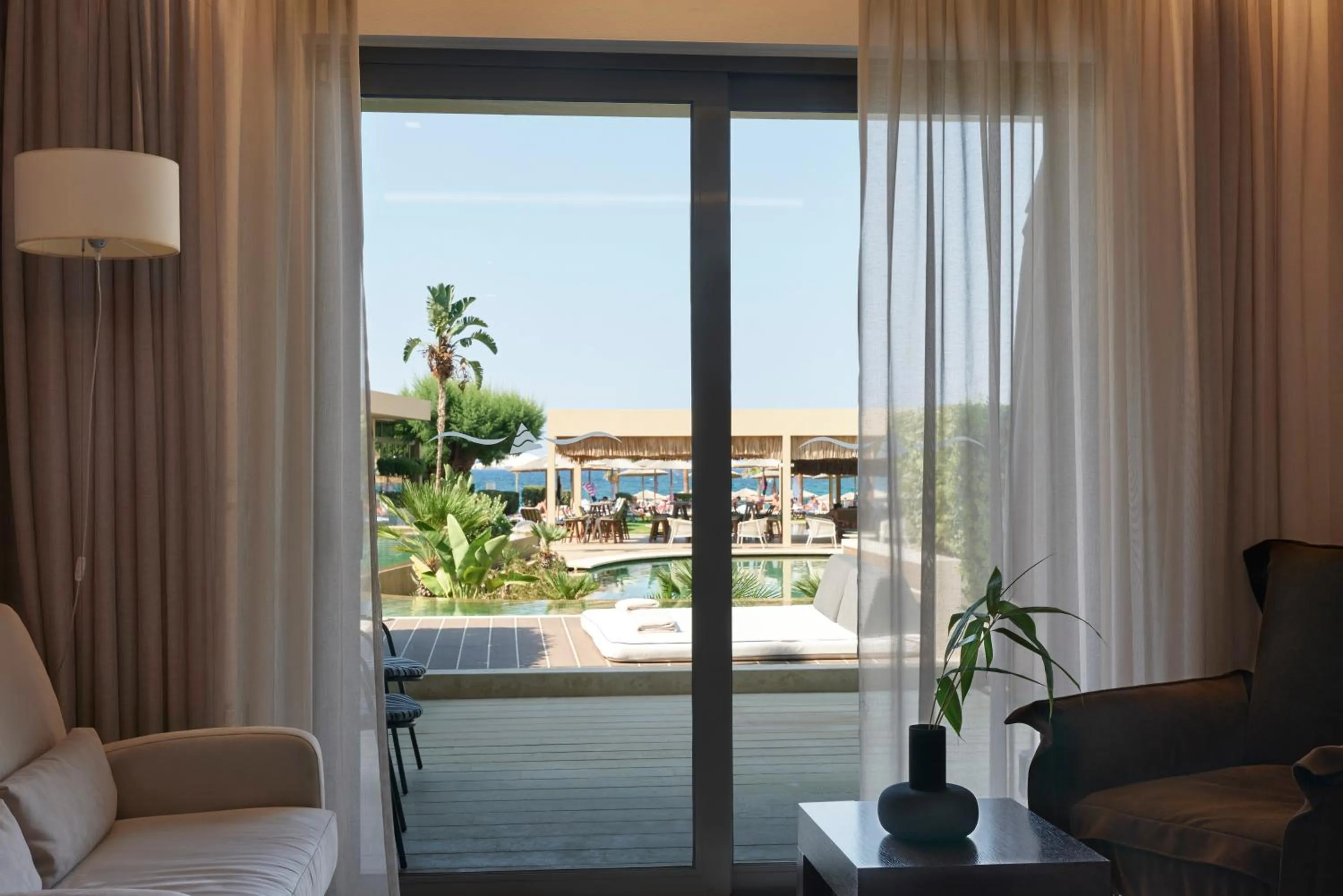 Living room in Atlantica Kalliston Resort - Adults Only