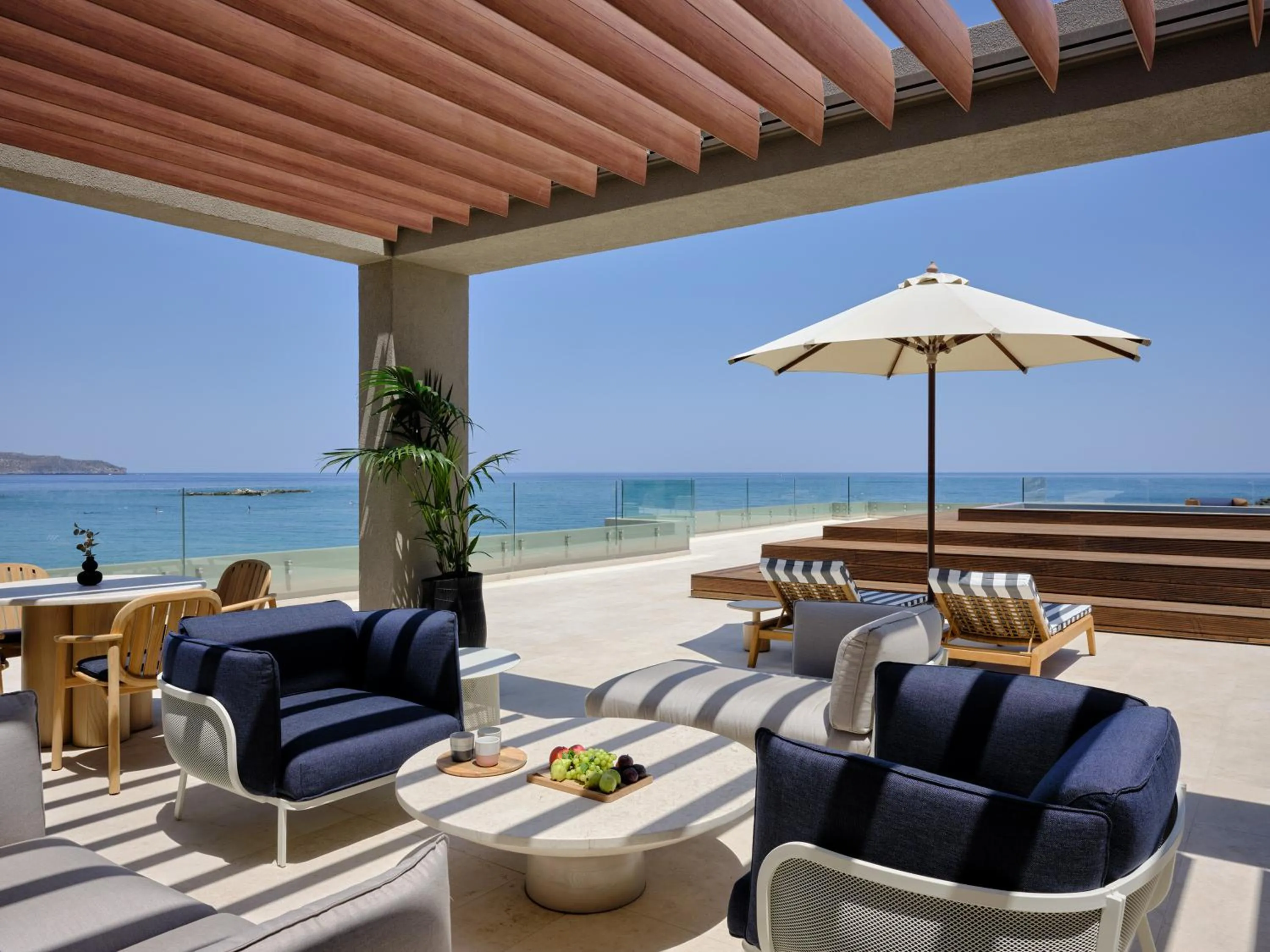 Patio in Atlantica Kalliston Resort - Adults Only