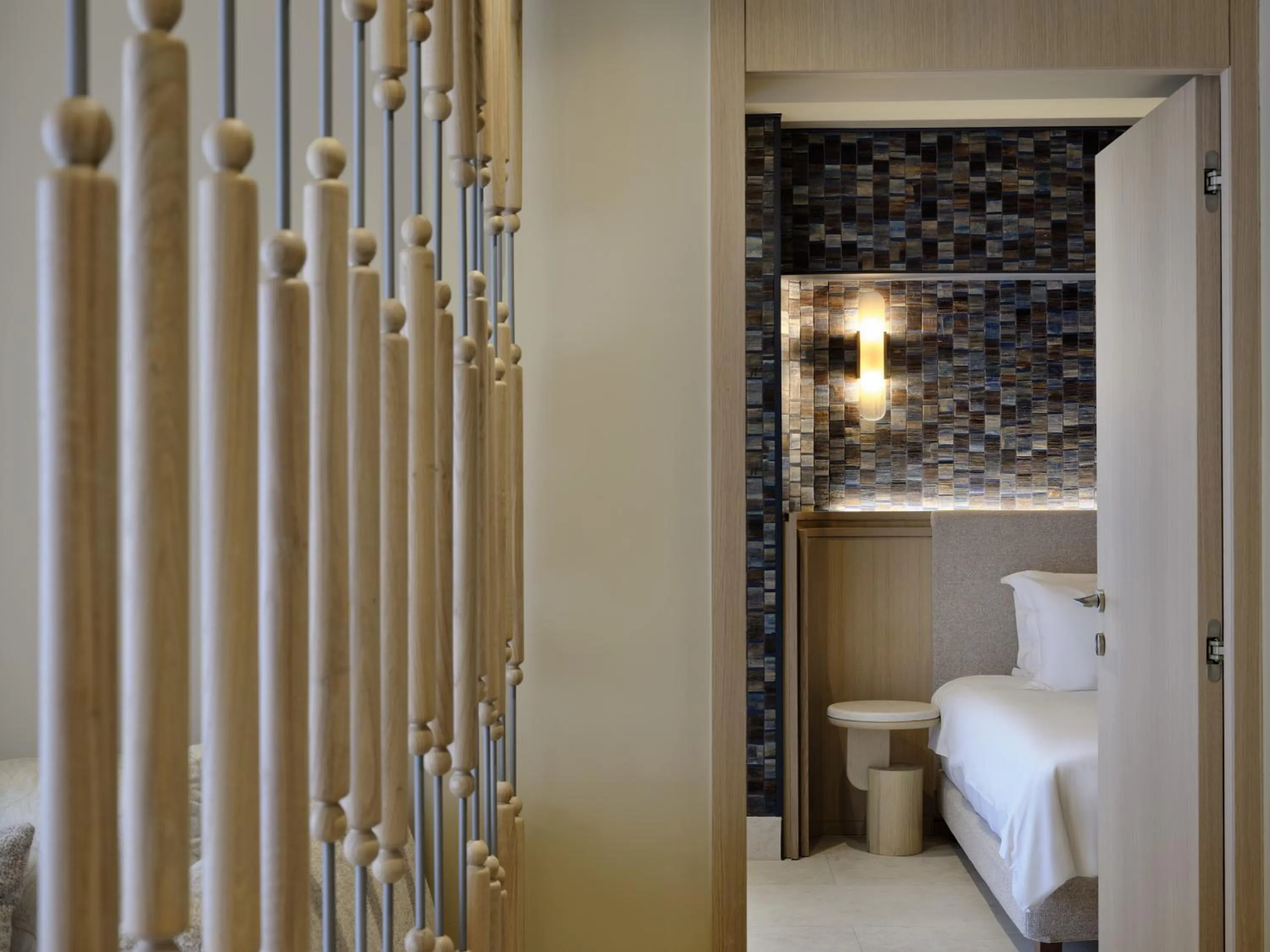 Bed in Atlantica Kalliston Resort - Adults Only