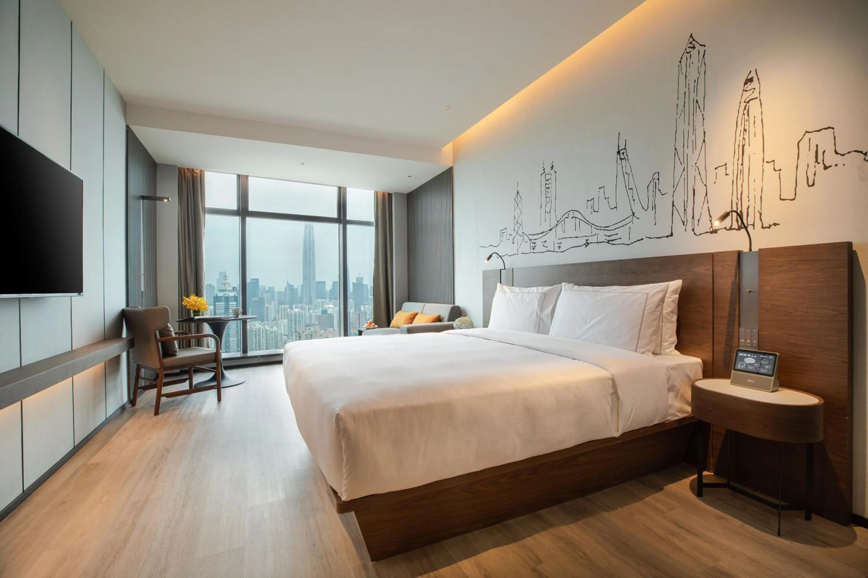 Photo of the whole room, Bed in UrCove By Hyatt ShenZhen Futian Port
