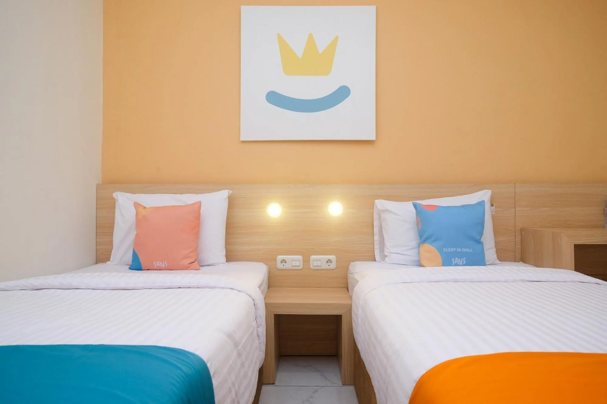 Bed in Sans Hotel Aurum Majapahit Semarang