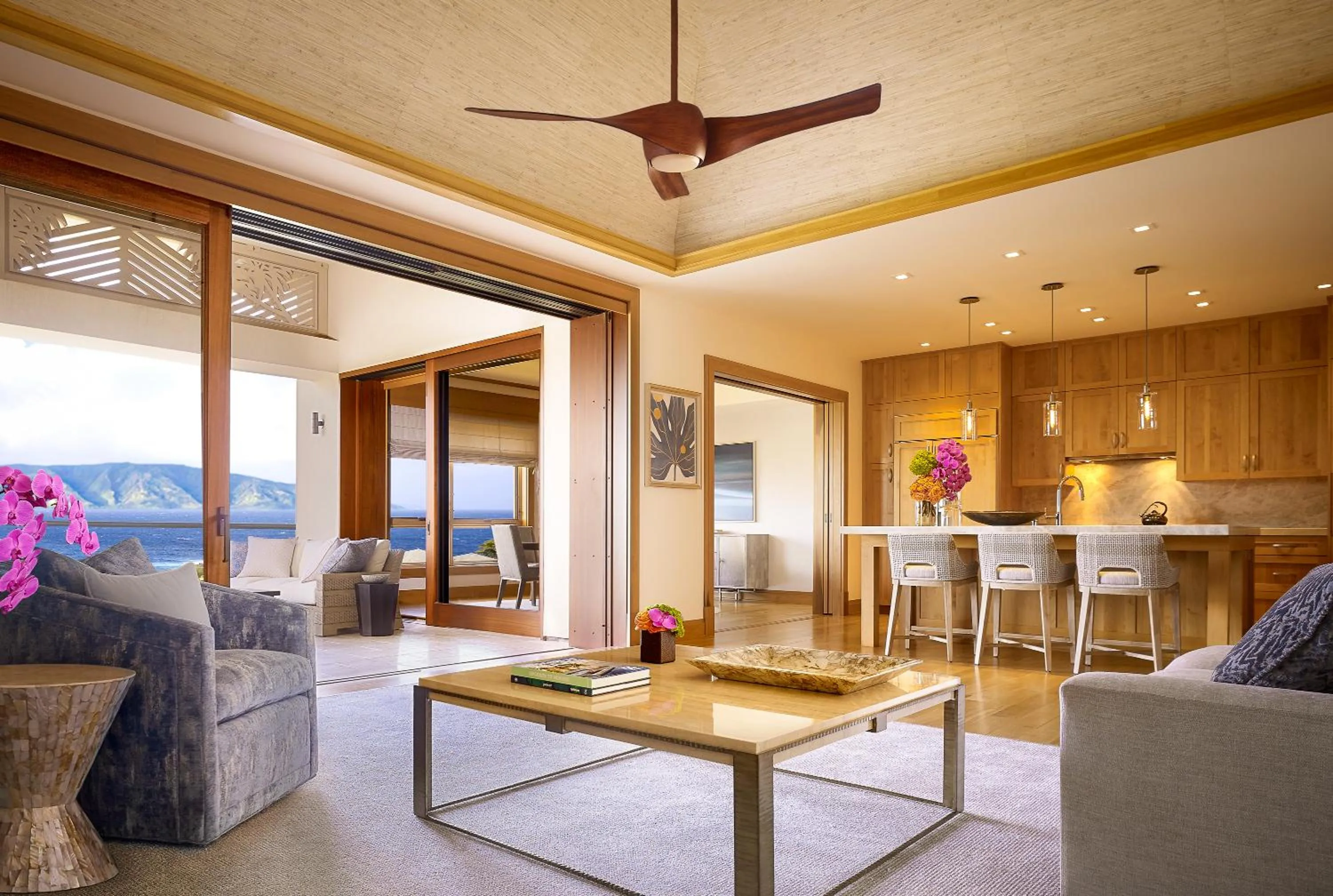 Living room in Montage Kapalua Bay