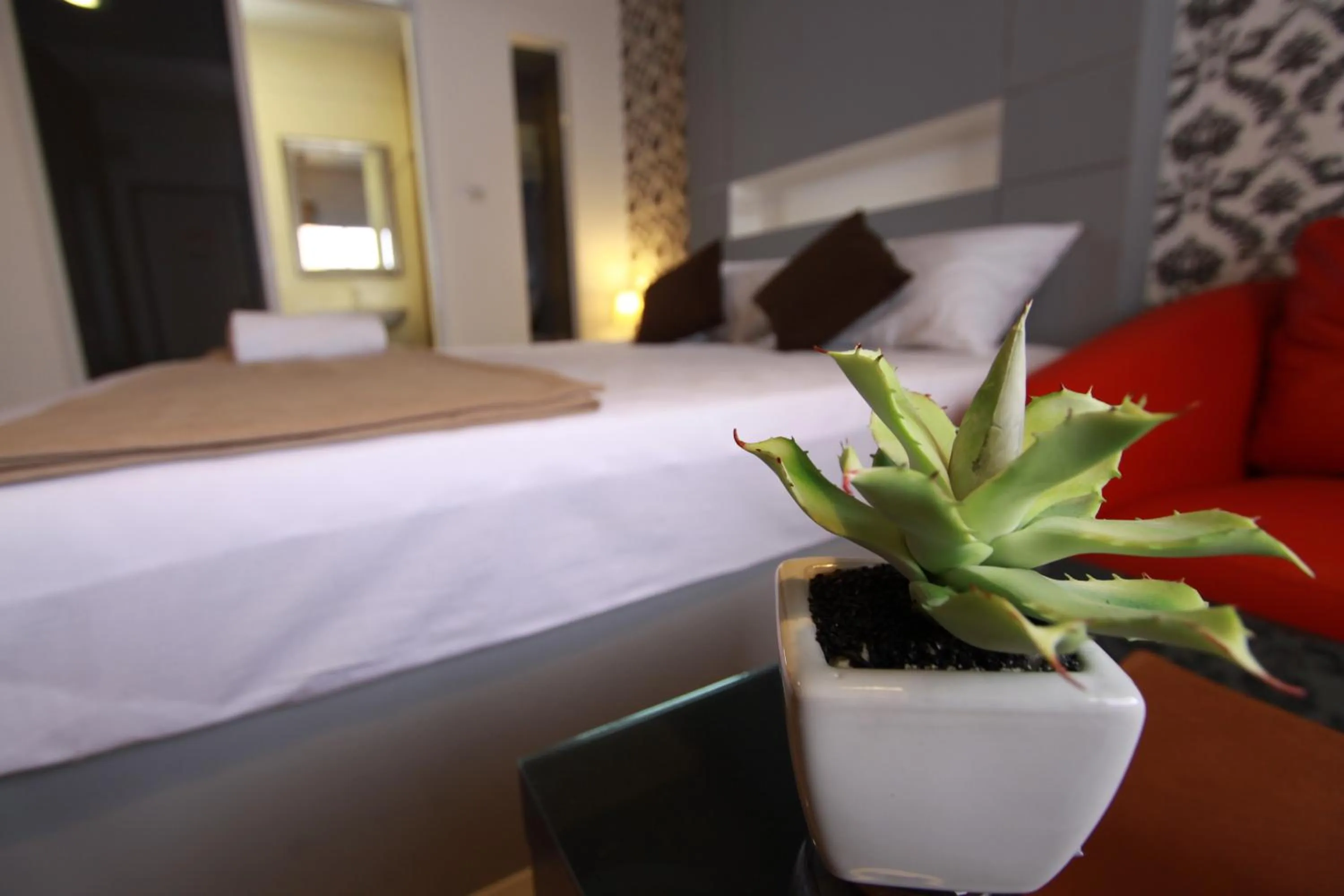 Decorative detail, Bed in Bearing26 Hotel