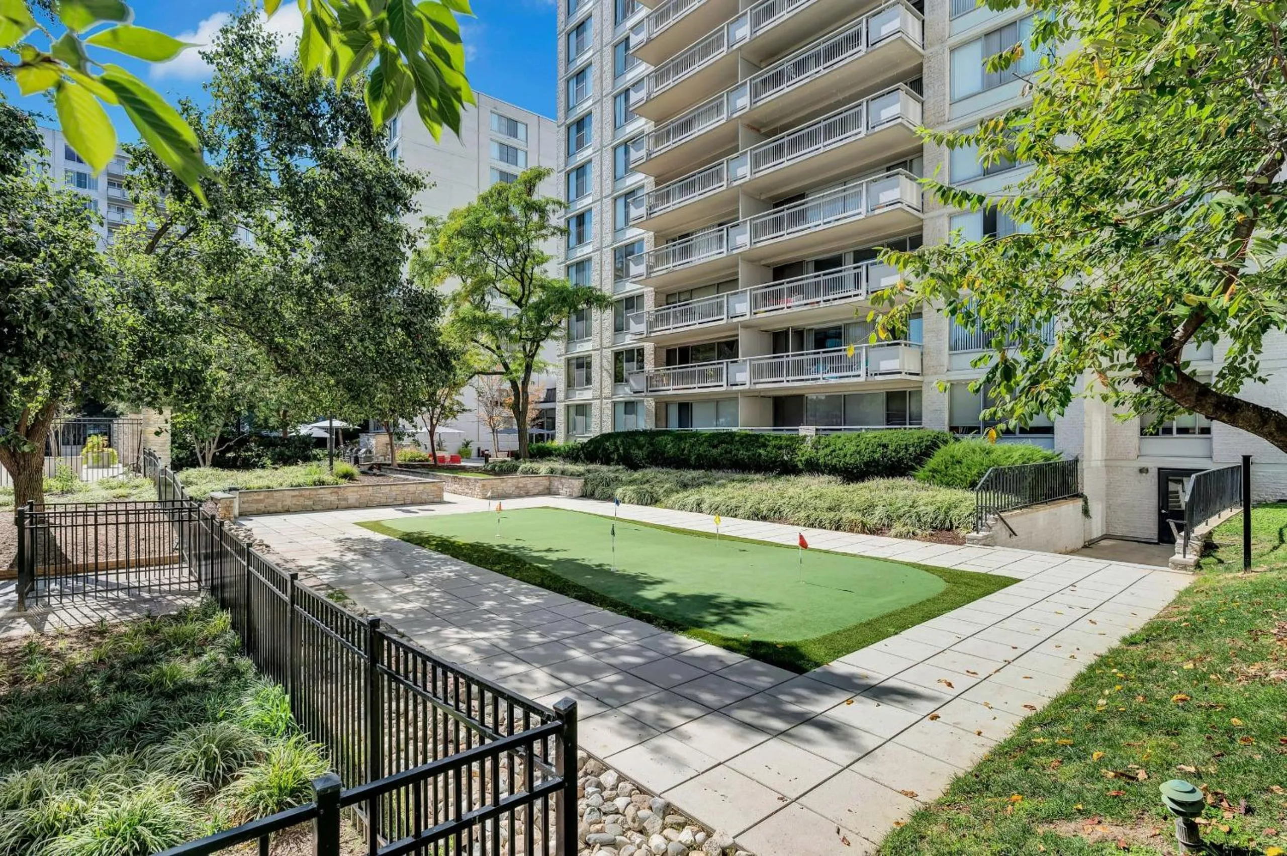 Garden view in Beautiful 2BR Apartment at Crystal City With Gym