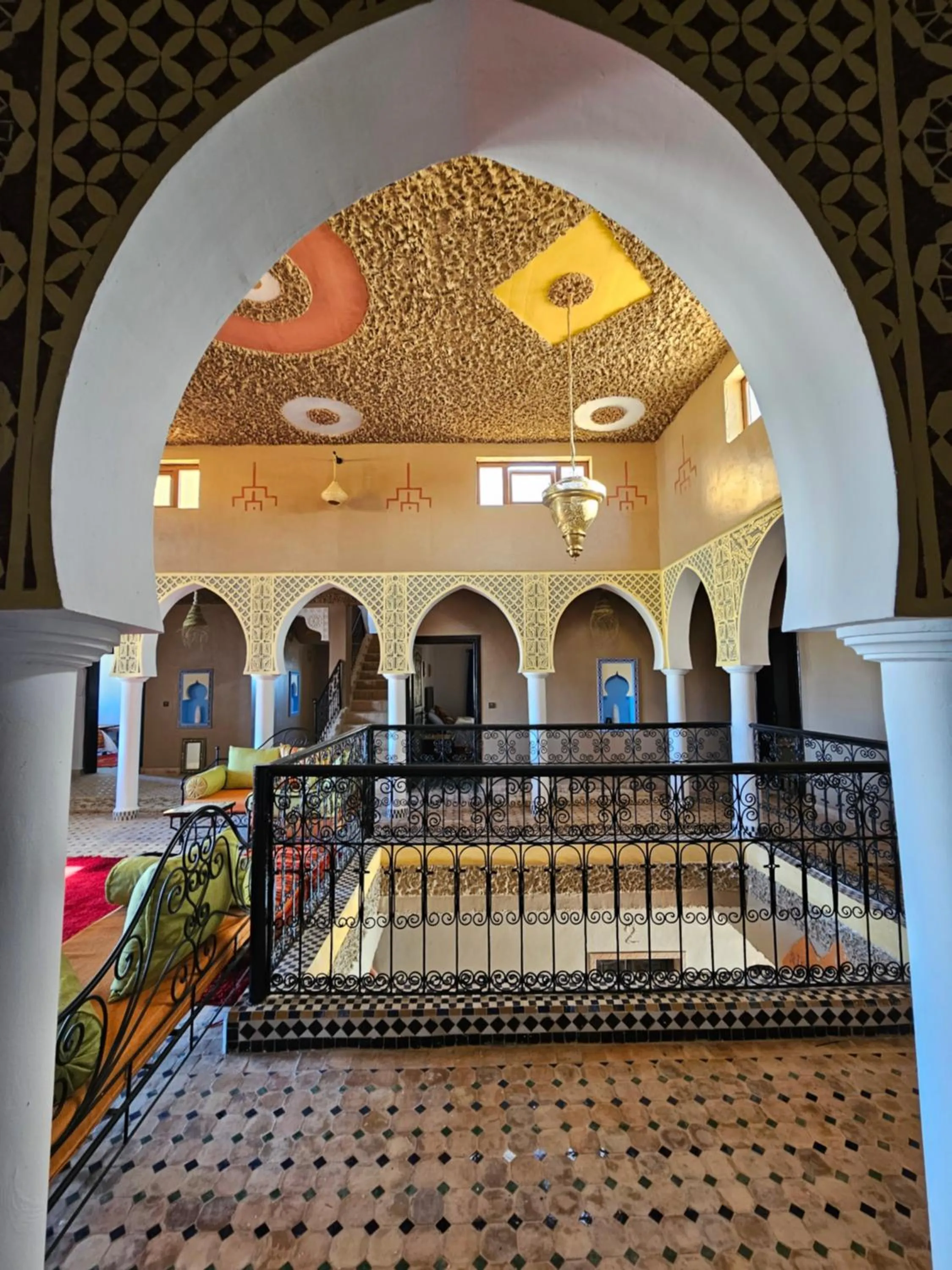 Seating area in Riad Merzouga Dunes