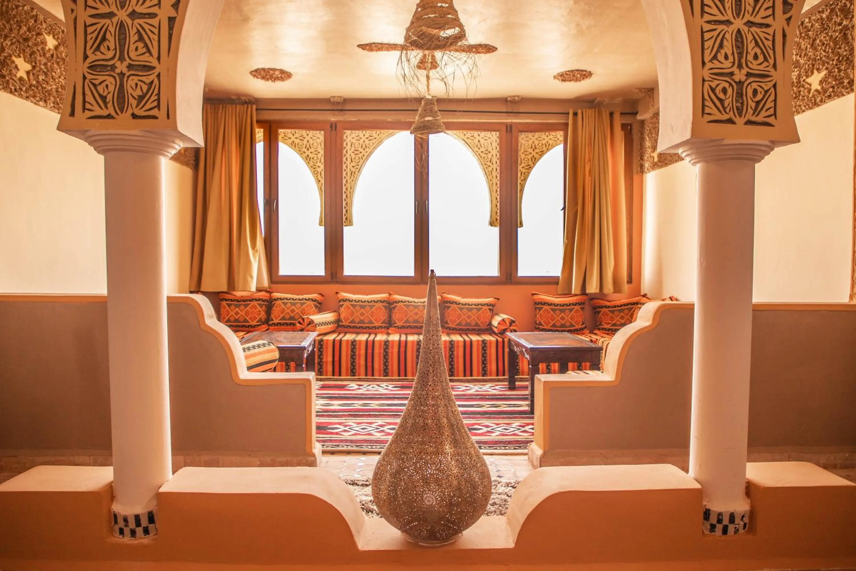 Living room in Riad Merzouga Dunes